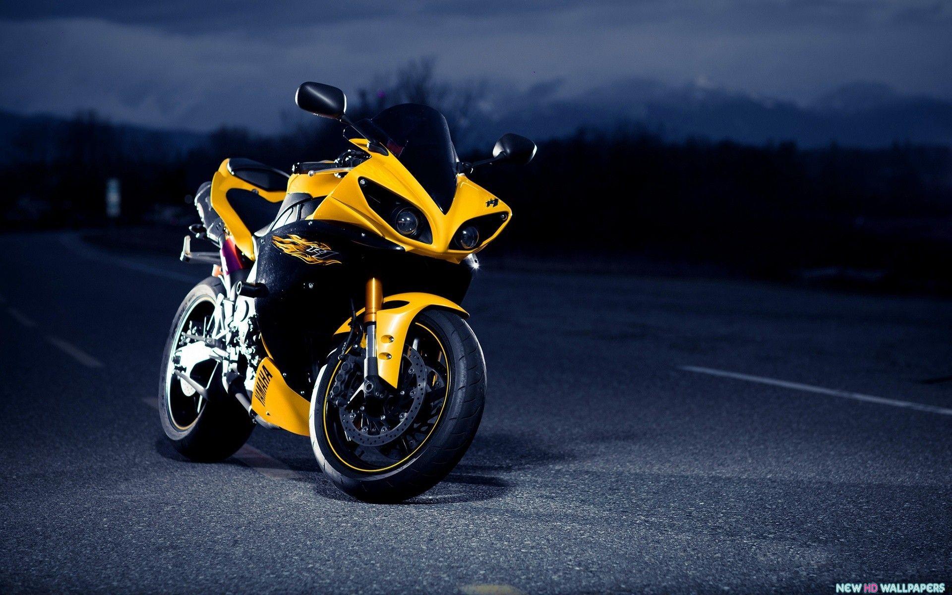 1920x1200 Yamaha Sportbike R1 Yellow Bikes
