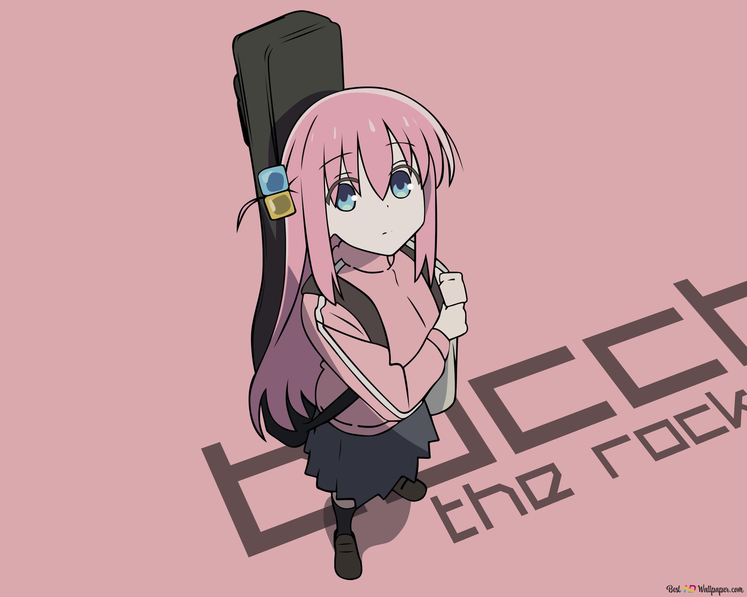 2560x2048 Bocchi The Rock anime character pink haired musician girl 4K wallpaper download