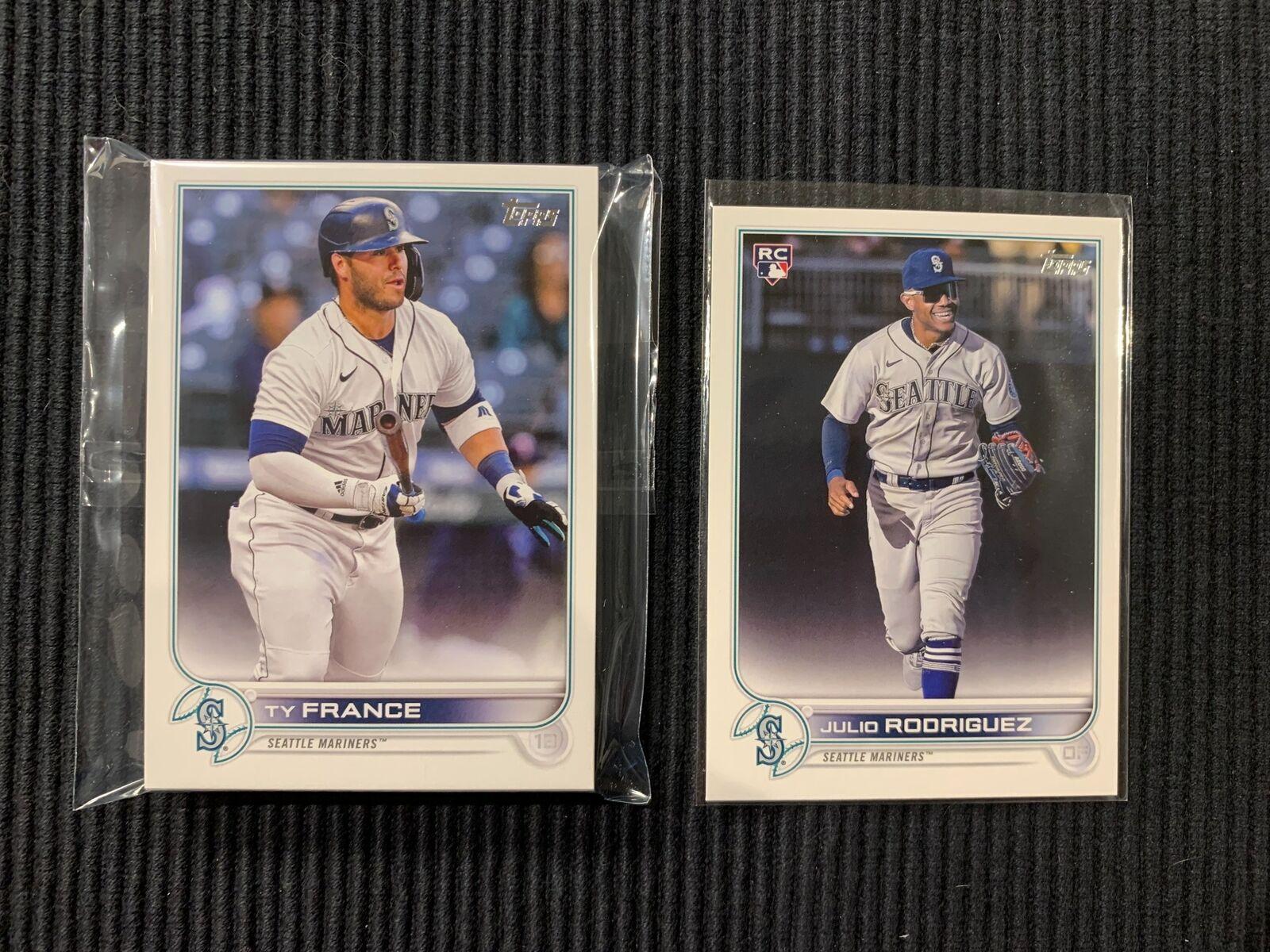1600x1200 topps seattle mariners team set 24 cards julio rodriguez variation +