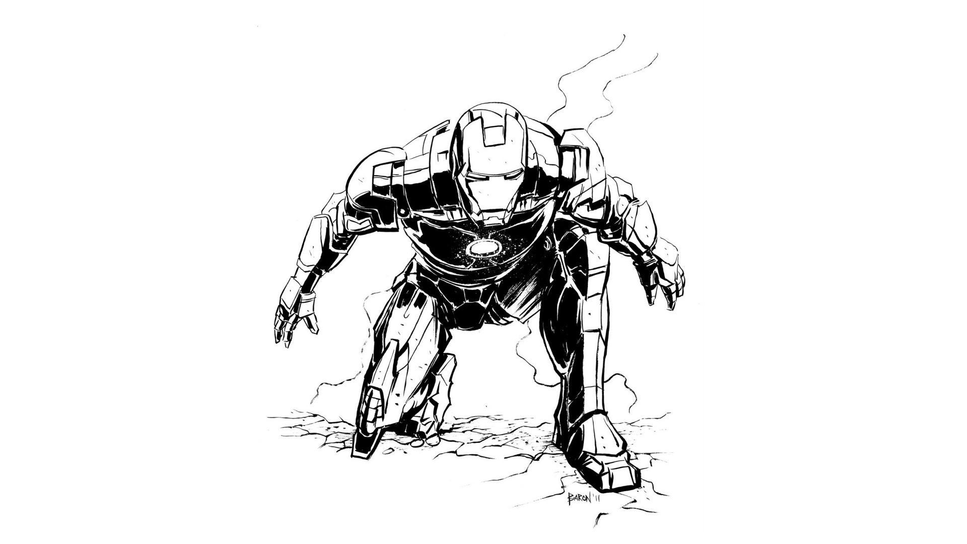 1920x1080 Iron Man comic cartoon wallpaper HD