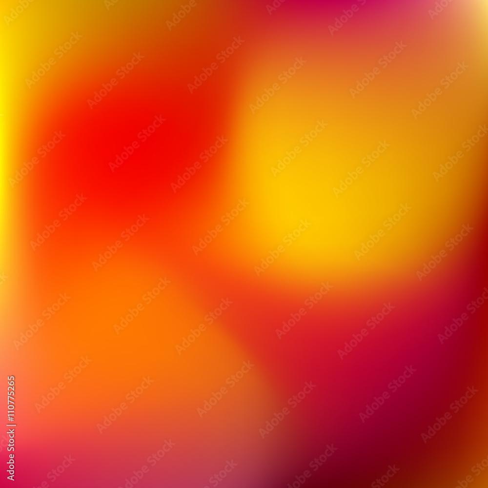 1000x1000 Abstract gradient blur background with red, orange, yellow and maroon colors for deign concepts, wallpaper, web, presentations and prints. Vector illustration. Stock Vector