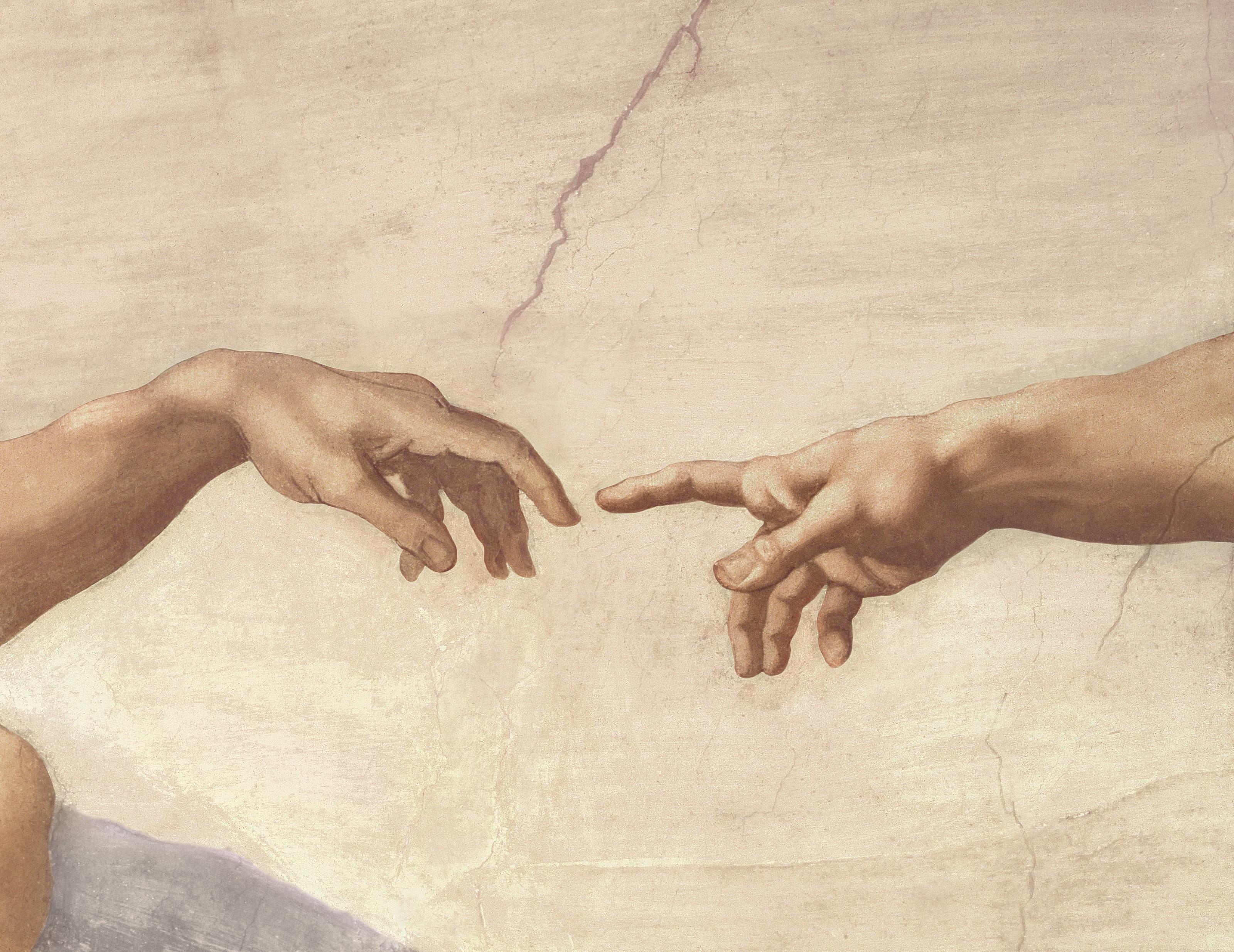 3200x2470 Hands Of God And Adam Wall Mural by Michelangelo Your Way