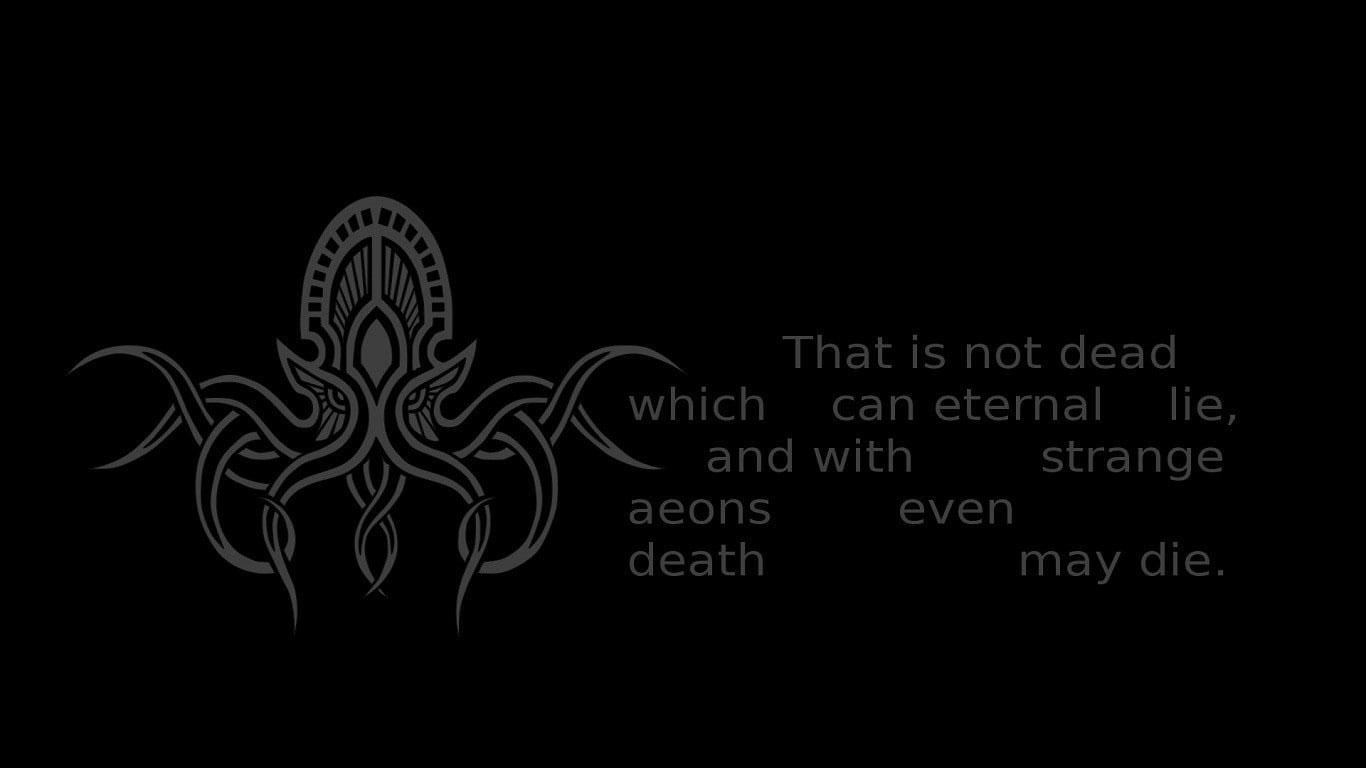 1366x768 H. P. Lovecraft Wallpaper, Cthulhu, Quote