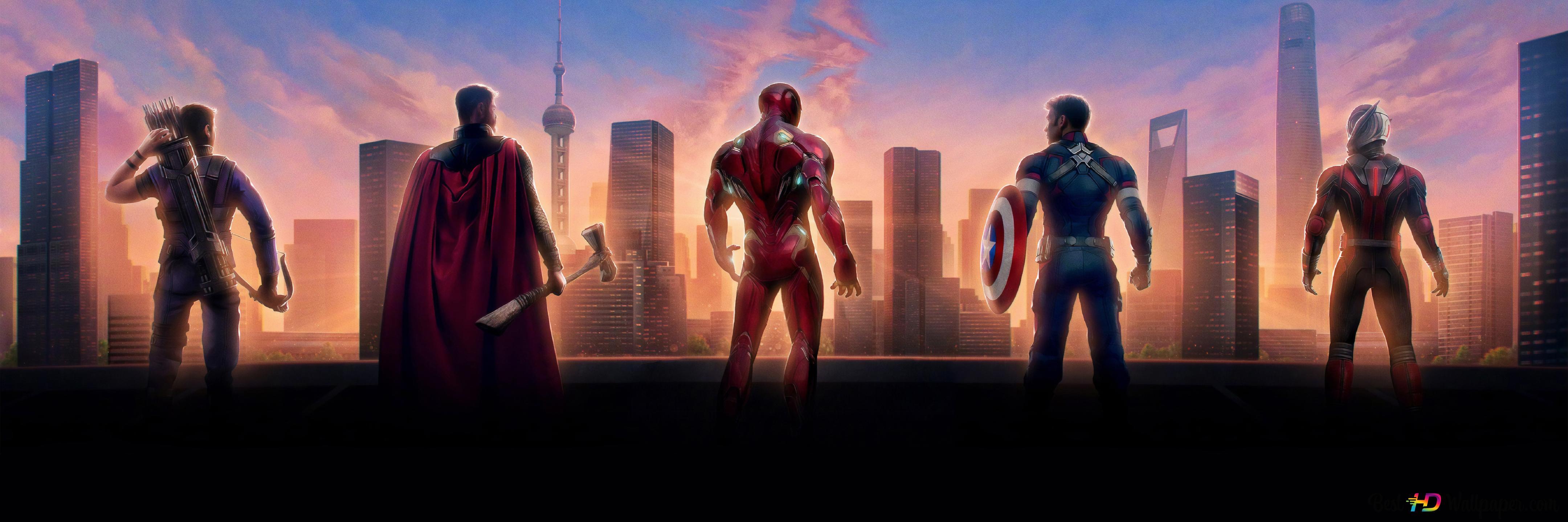 4320x1440 Avengers Endgame 8K wallpaper download