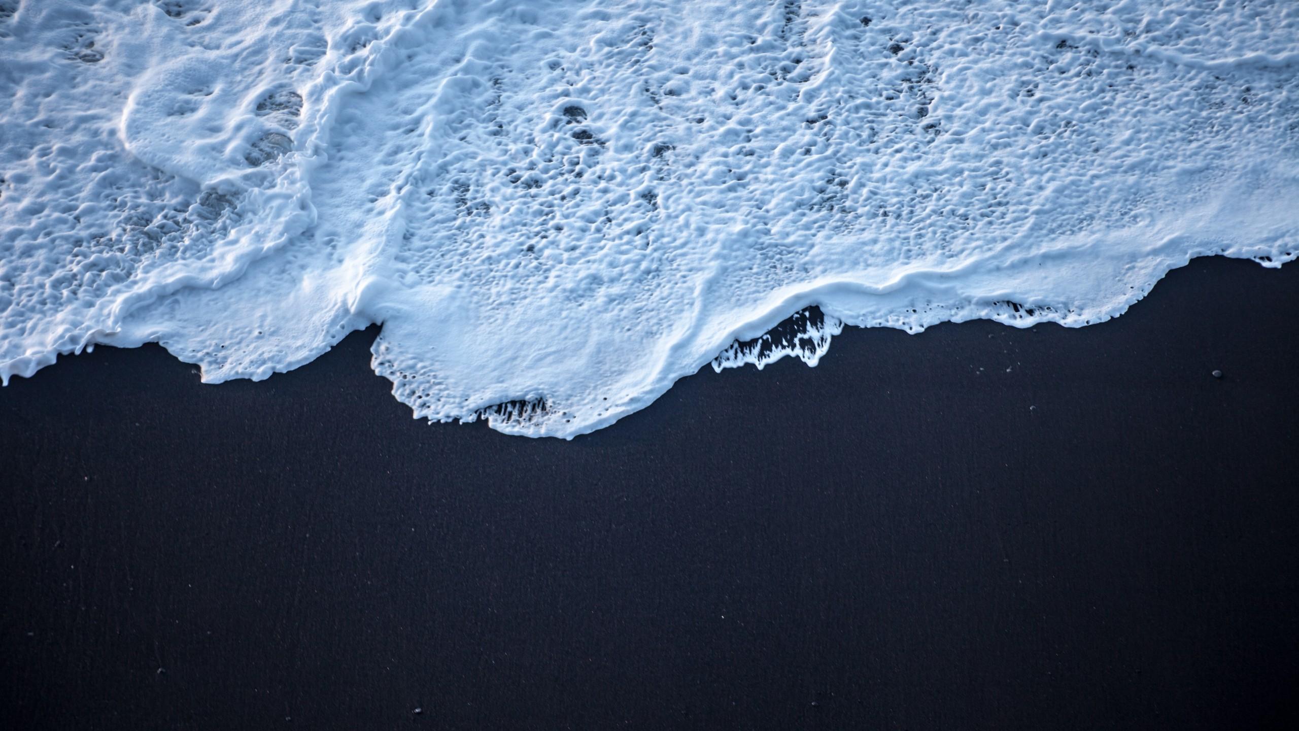 2560x1440 Wallpaper Iceland, 4k, 5k wallpaper, sea, shore, sand, Nature