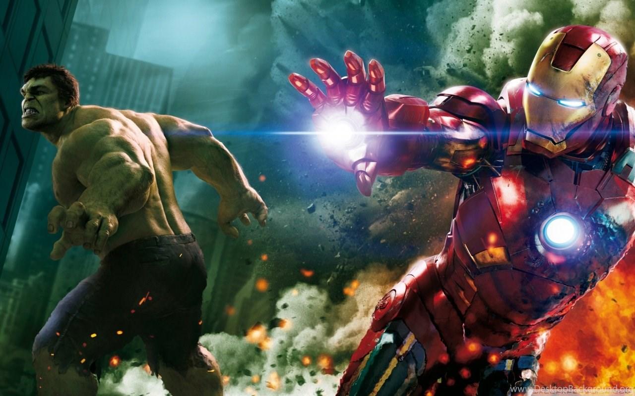 1280x800 The Avengers Hulk And Ironman HD Desktop Wallpaper : Widescreen