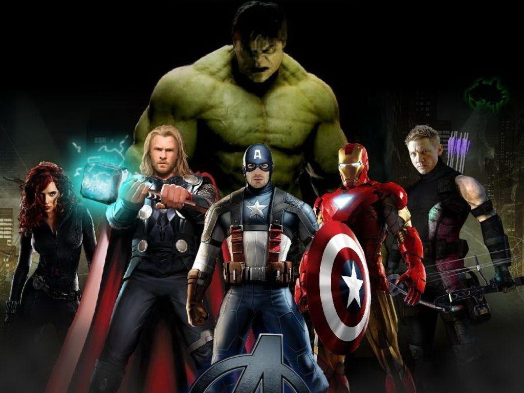 1024x768 The Avengers Hulk and Ironman HD desktop wallpaper : Widescreen 1920