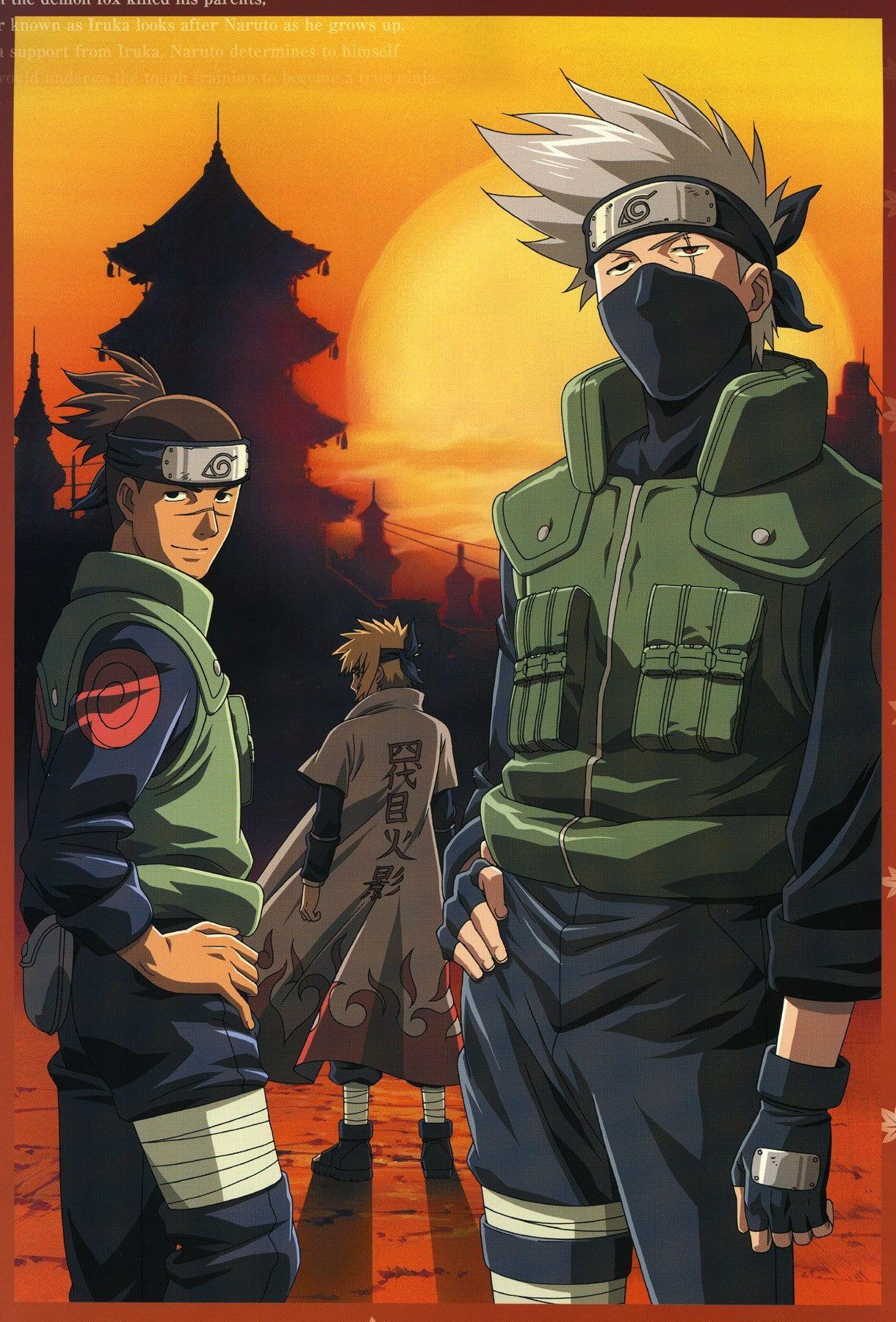 1220x1800 Naruto Shippuuden Umino Iruka Hatake Kakashi Namikaze Minato P # wallpaper #hdwallpaper #desktop. Naruto kakashi, Kakashi, Naruto shippuden anime