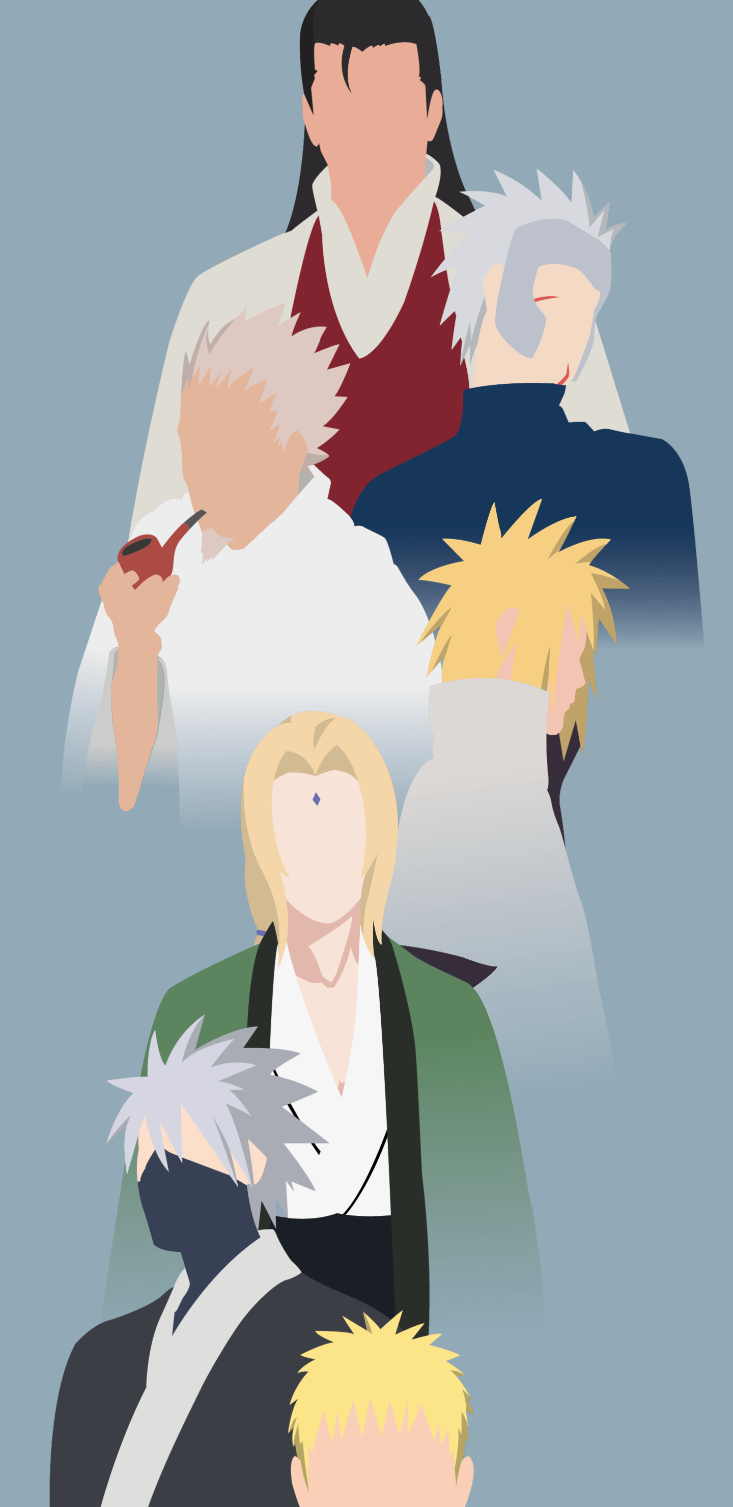 1440x2960 Wallpaper / Anime Naruto Phone Wallpaper, Kakashi Hatake, Naruto Uzumaki, Hashirama Senju, Minato Namikaze, Hiruzen Sarutobi, 1440x2960 free download