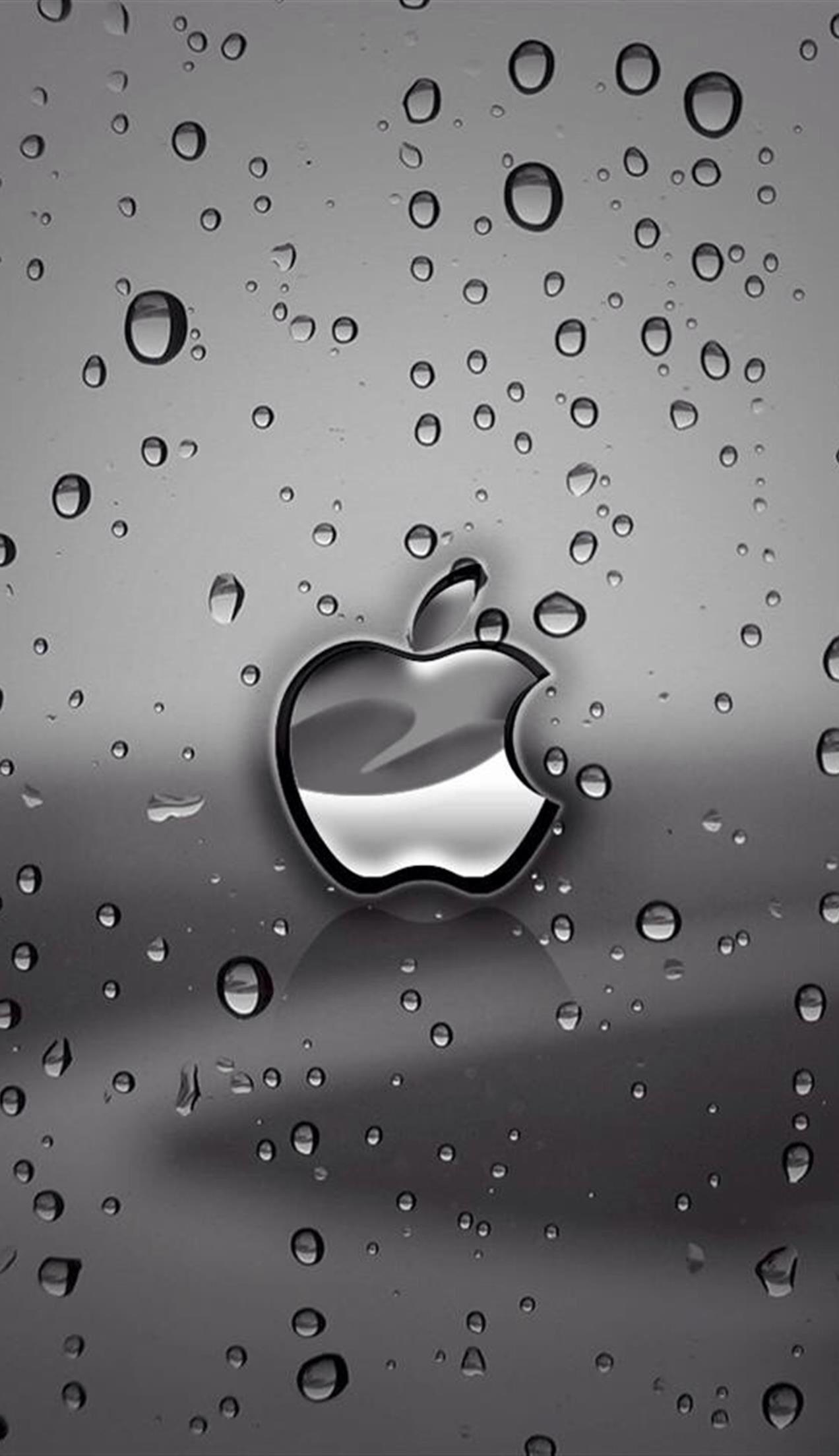 1272x2208 Wallpaper Water Droplets on Clear Glass, Background Free Image