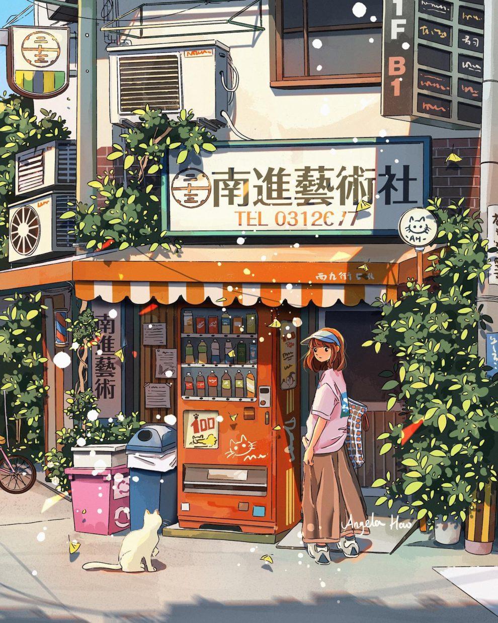 990x1238 Artist Creates Colorful Illustrations Of Inviting And Cozy Japanese Houses Design You Trust