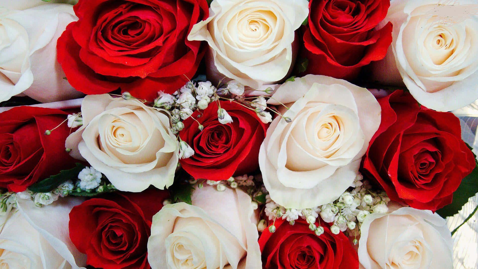 1920x1080 Free Red And White Roses Picture, Red And White Roses Picture for FREE
