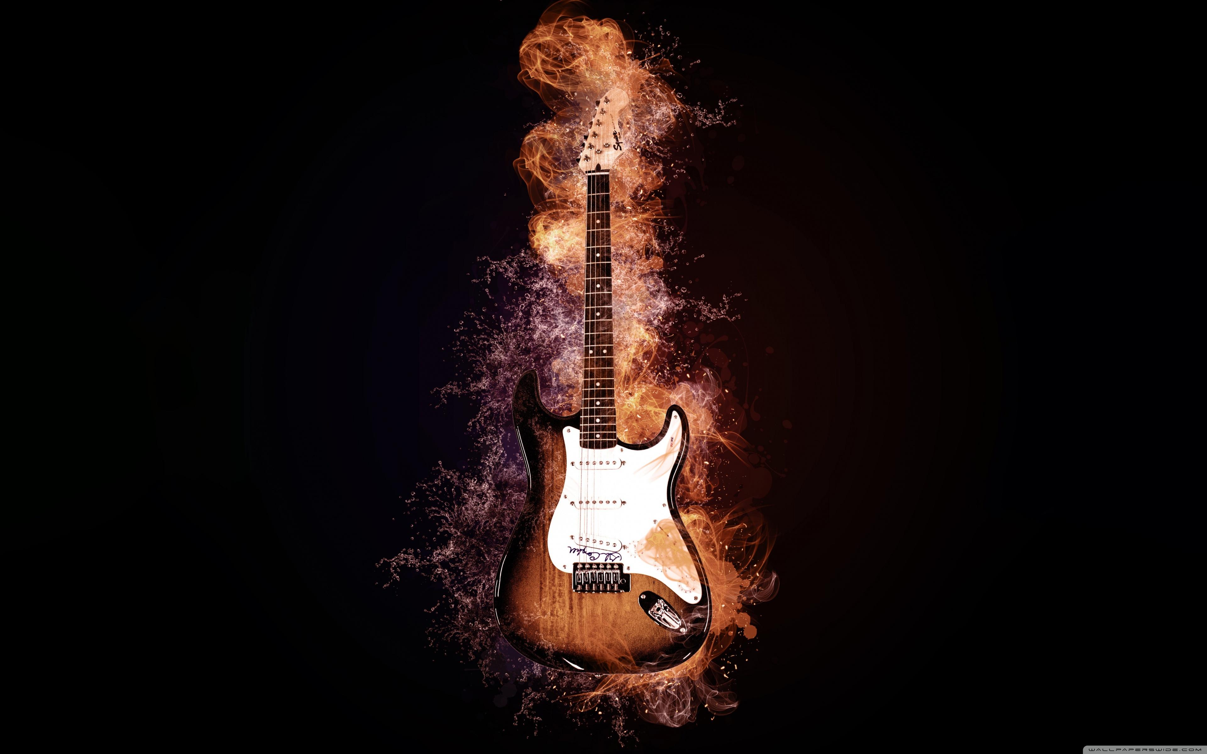 3840x2400 Creative Electric Guitar Ultra HD Desktop Background Wallpaper for 4K UHD TV : Tablet