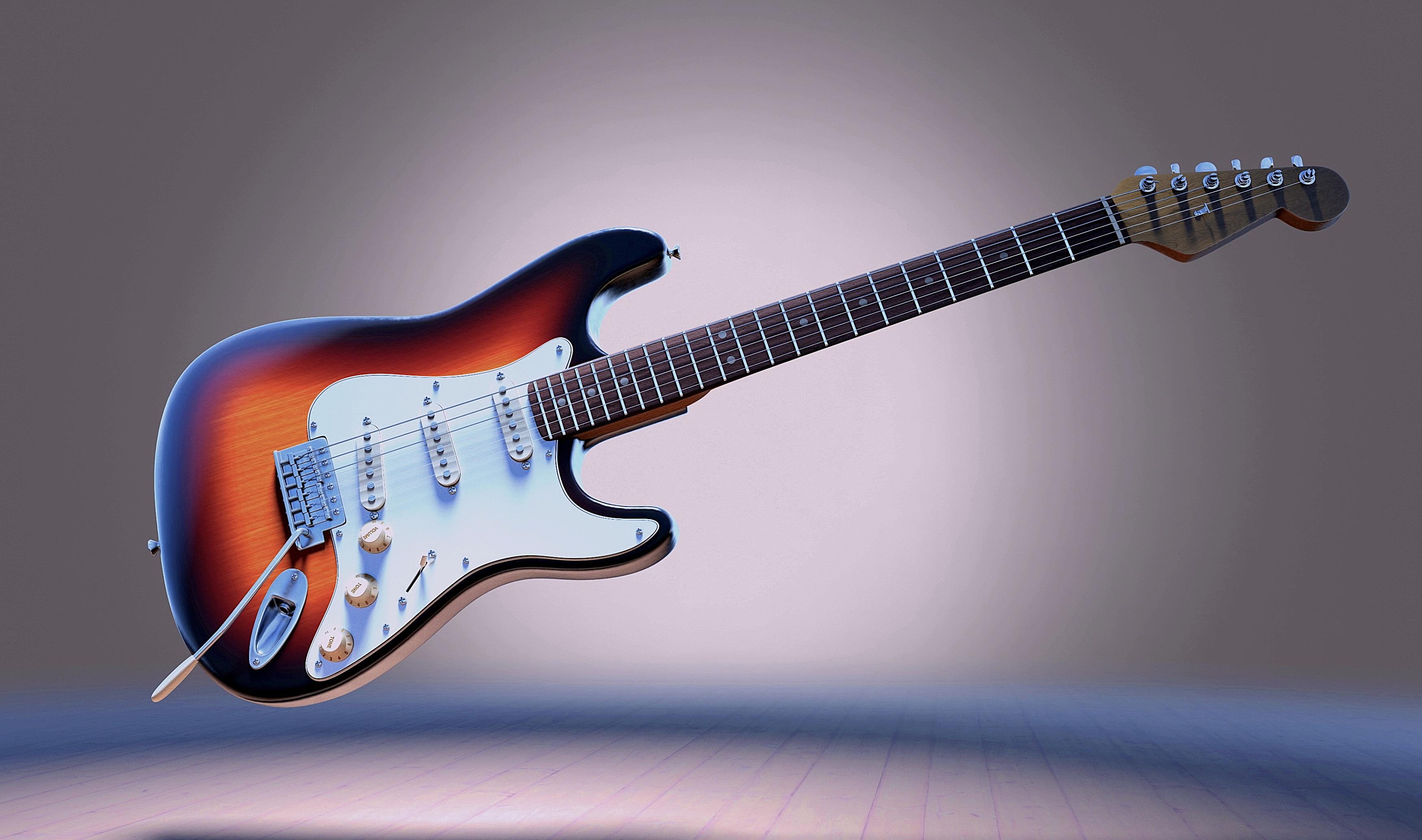 3500x2068 Electric Guitar Wallpaper