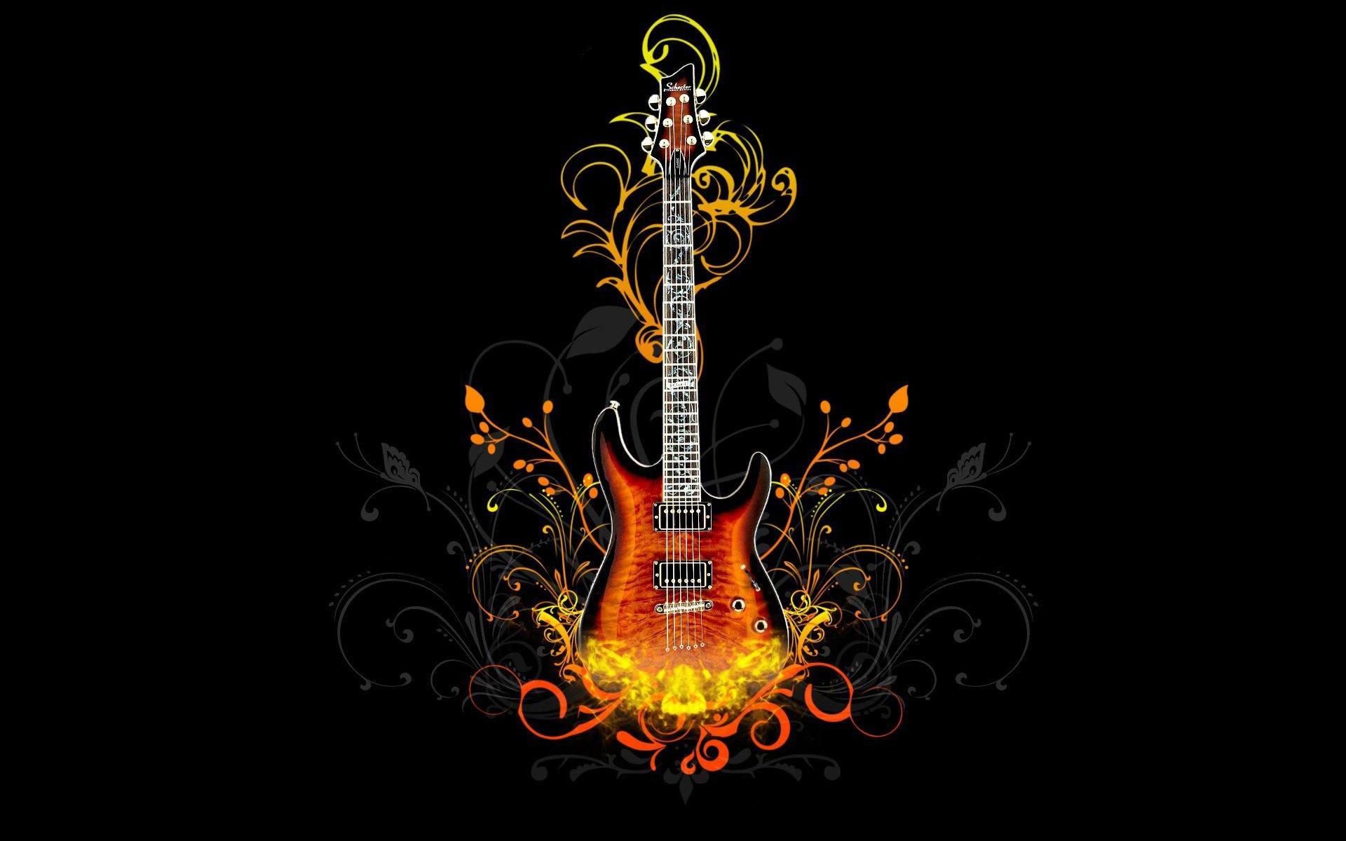 1920x1200 Creative Electric Guitar Music Fashion Desktop Wallpaper