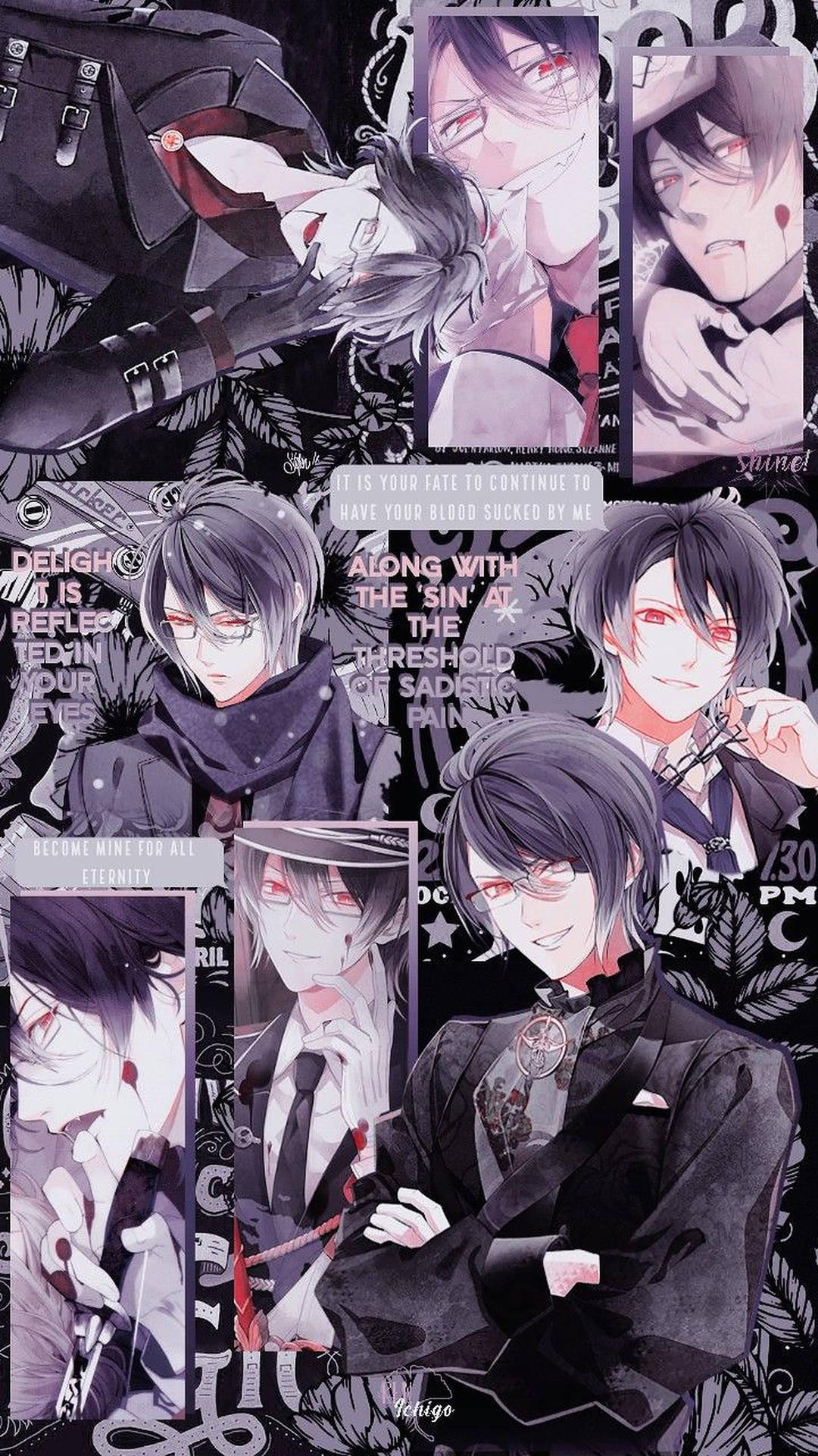 1080x1920 Download Diabolik Lovers Reiji Collage Wallpaper