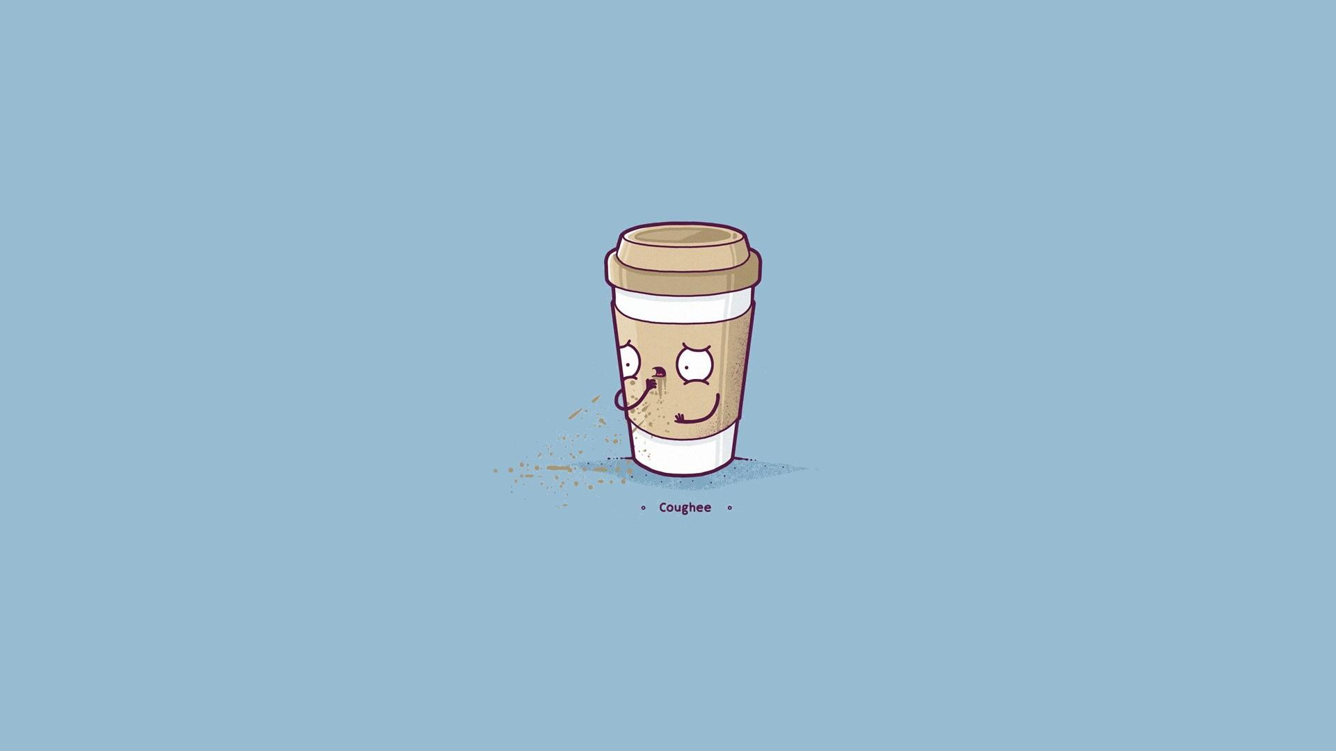 1920x1080 1920x1080 minimalism, coffee, artist, digital art, funny JPG 64 kb Gallery HD Wallpaper
