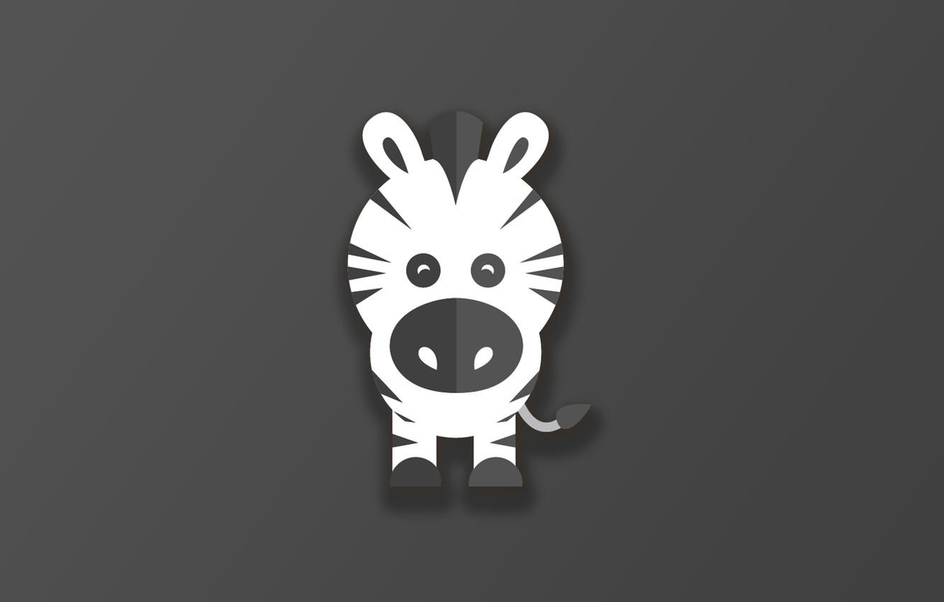 1332x850 Wallpaper minimalism, animal, funny, digital art, artwork, cute, simple background, Zebra image for desktop, section минимализм