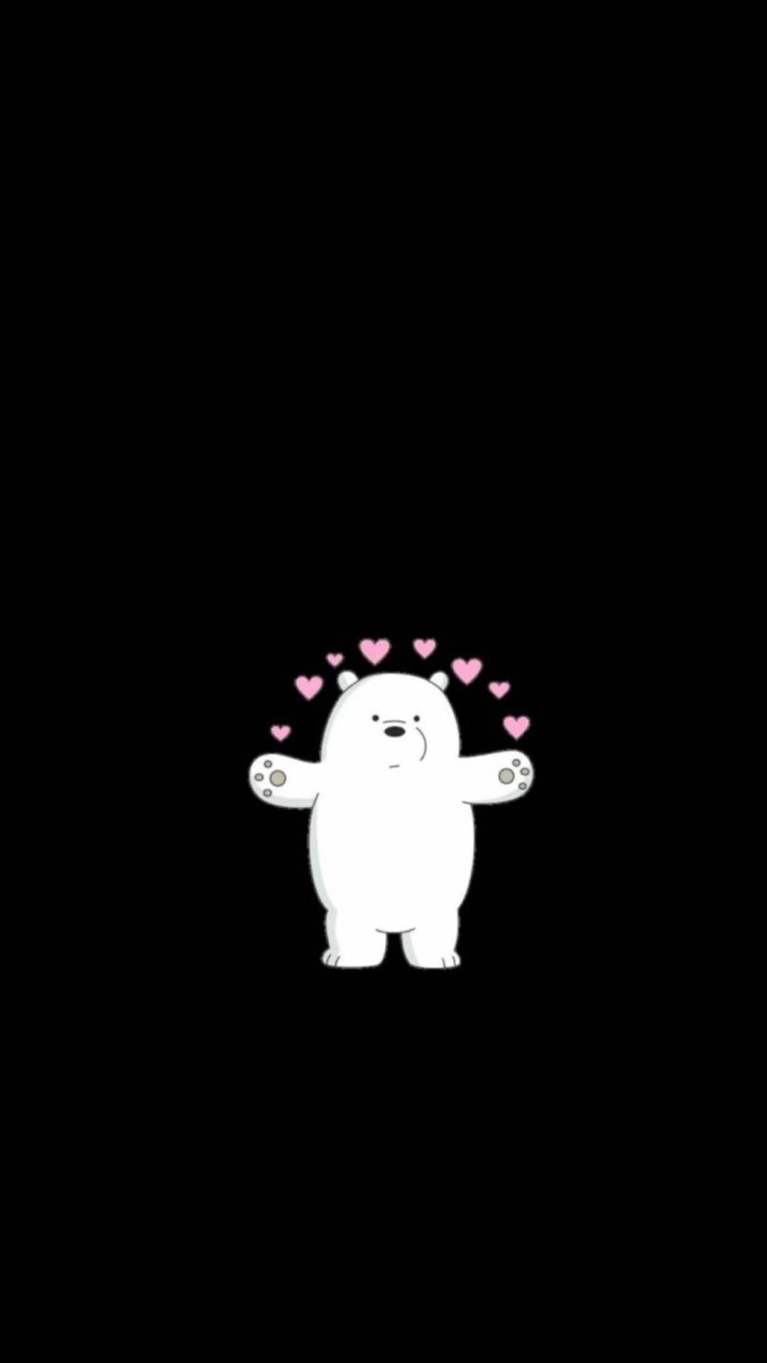 1080x1920 Download Ice Bear Black Apple iPhone Wallpaper