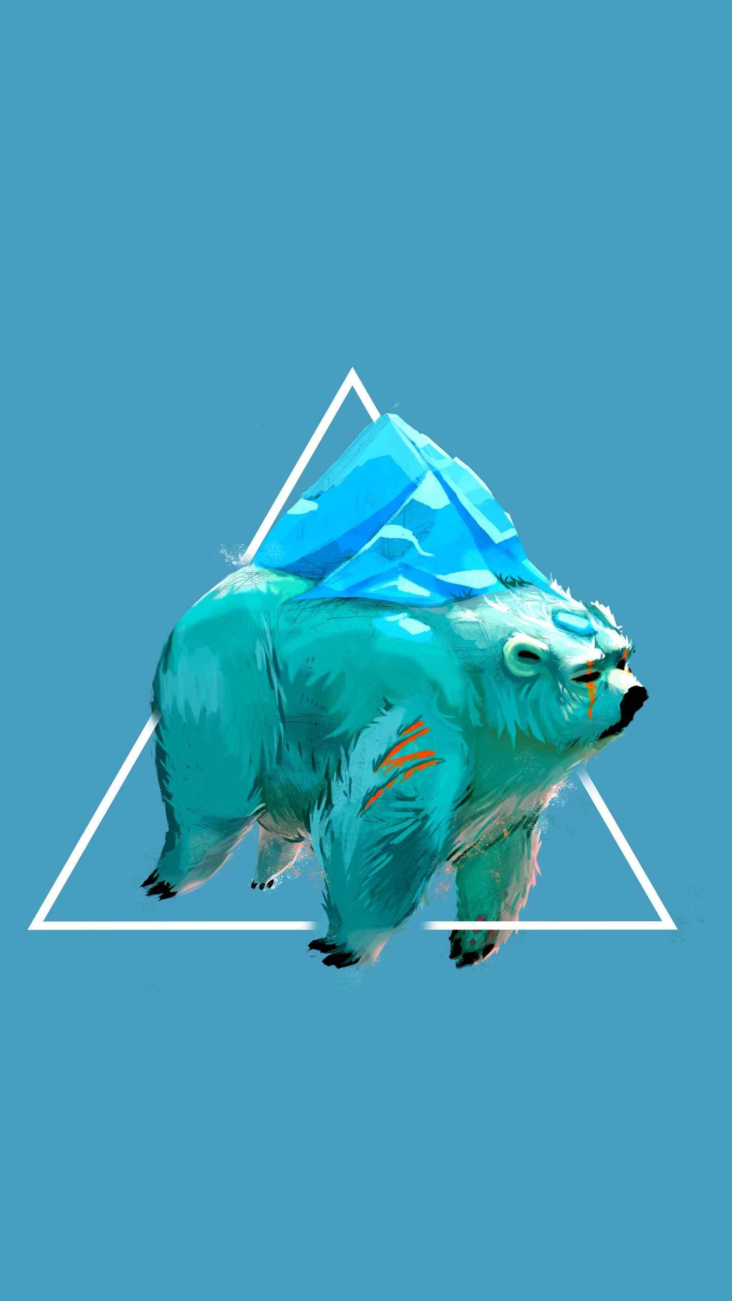 1440x2560 Polar Bear Art IPhone Wallpaper Wallpaper : iPhone Wallpaper