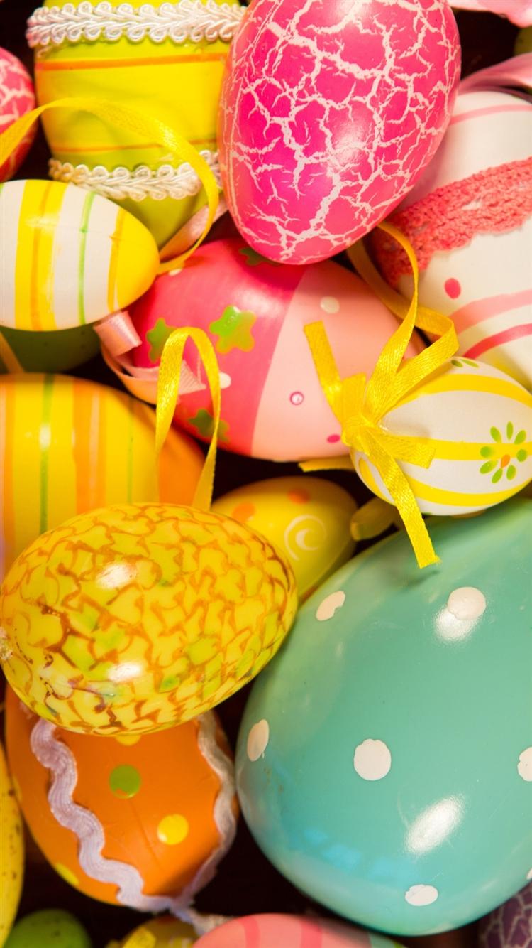 750x1334 Easter Painted Eggs Holiday iPhone 8 Wallpaper Free Download