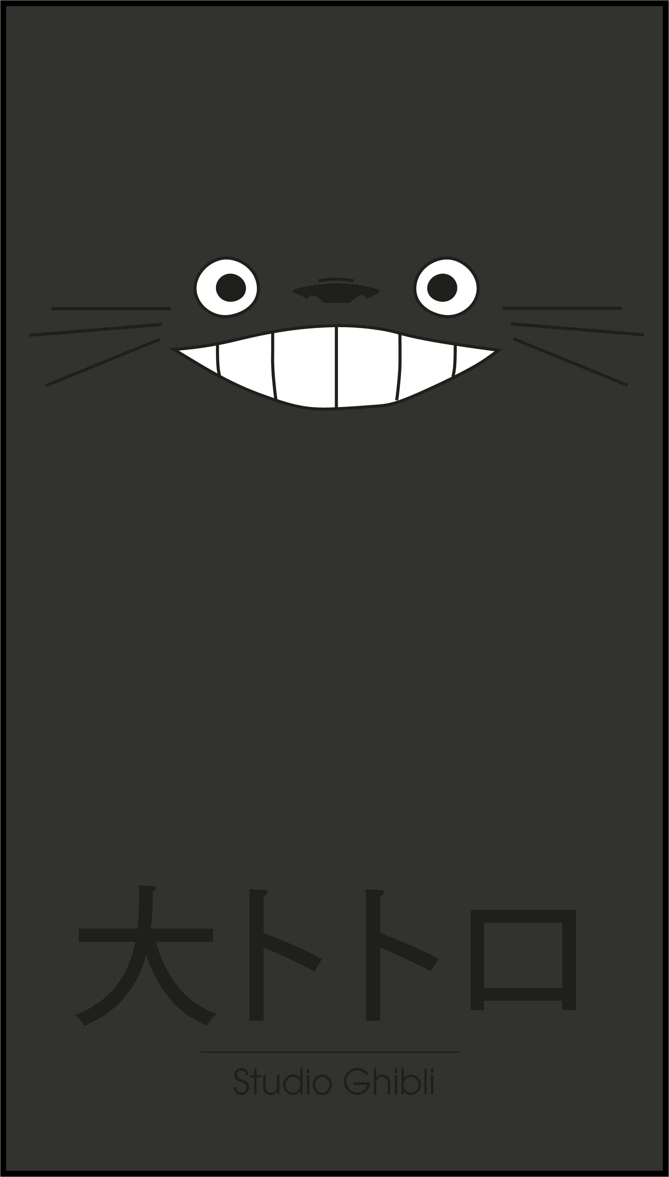 2308x4058 Totoro Minimal wallpaper, hope u guys
