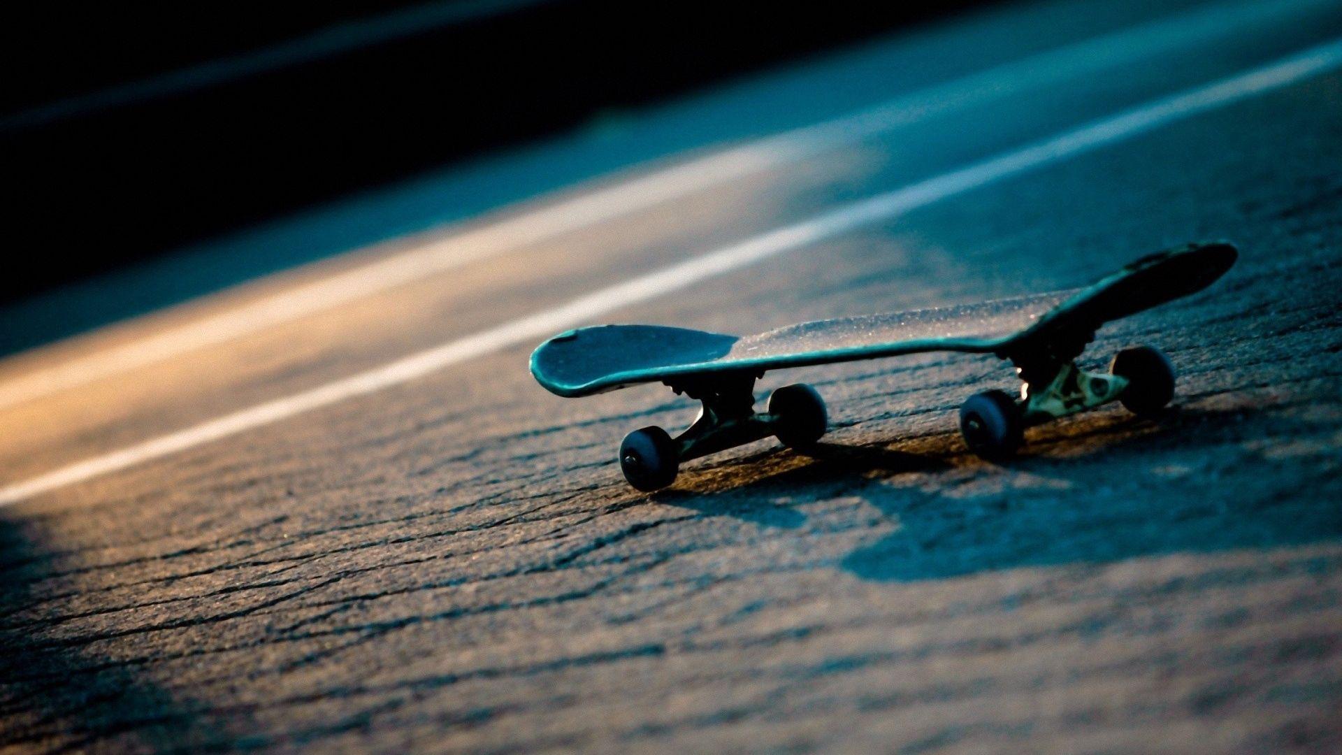 1920x1080 Download wallpaper 1920x1080 skateboard, miniature, surface, light full hd, hdtv, fhd, 1080p HD background