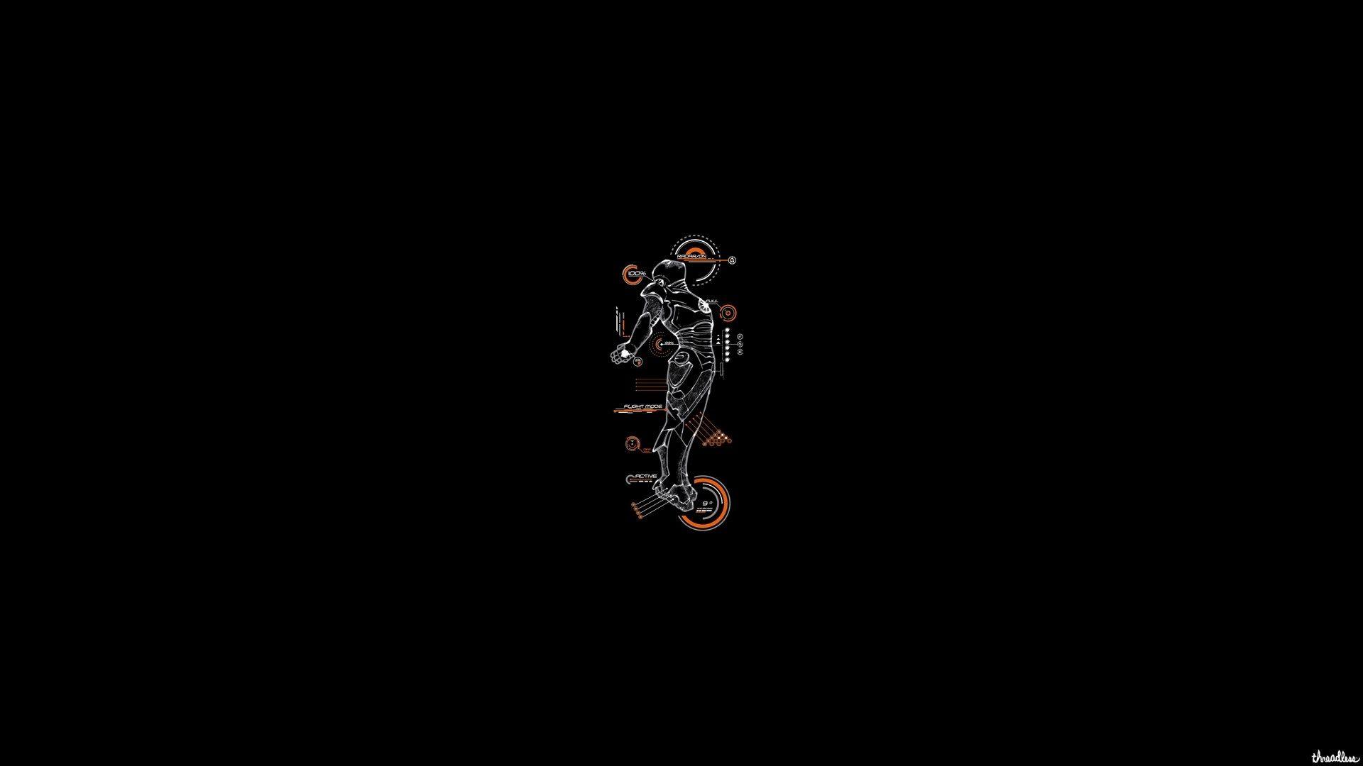 1920x1080 Iron Man Black Desktop Wallpaper