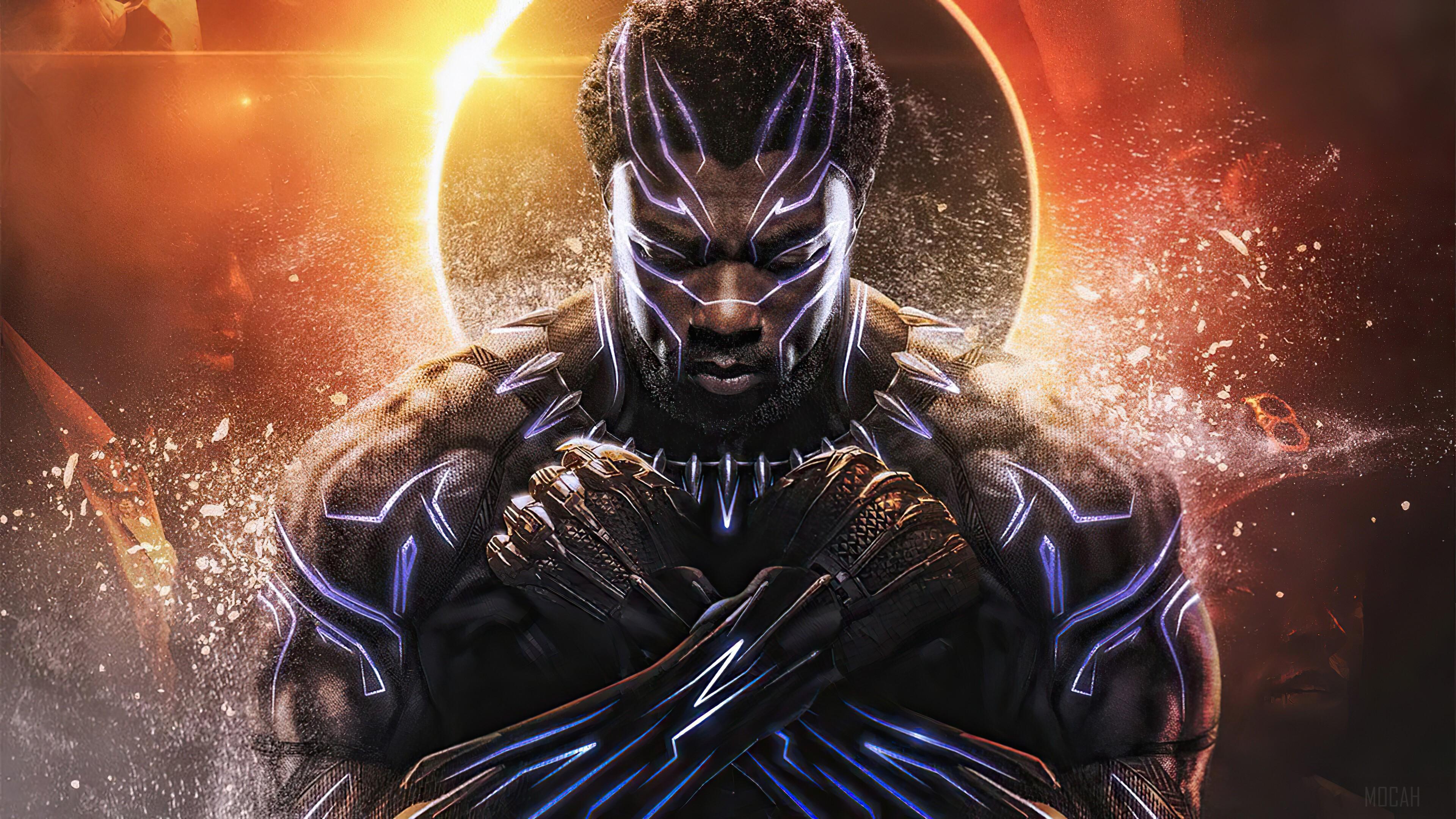 3840x2160 Black Panther, Marvel Comics, Superhero, Comic, Superheroes, Chadwick Boseman, Wakanda, Forever, Salute 4k Gallery HD Wallpaper