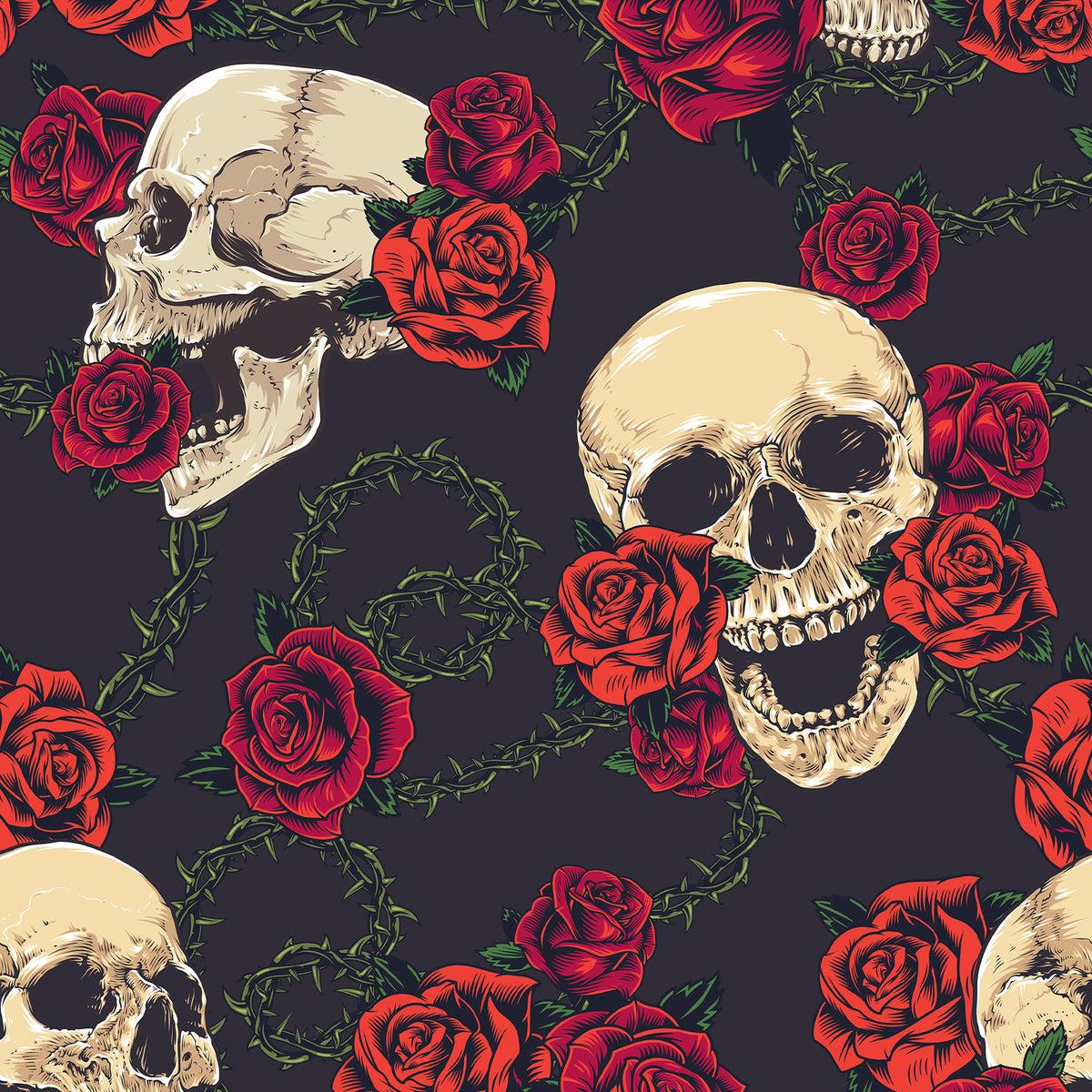 Skull with Roses Wallpapers - Top Free Skull with Roses Backgrounds ...