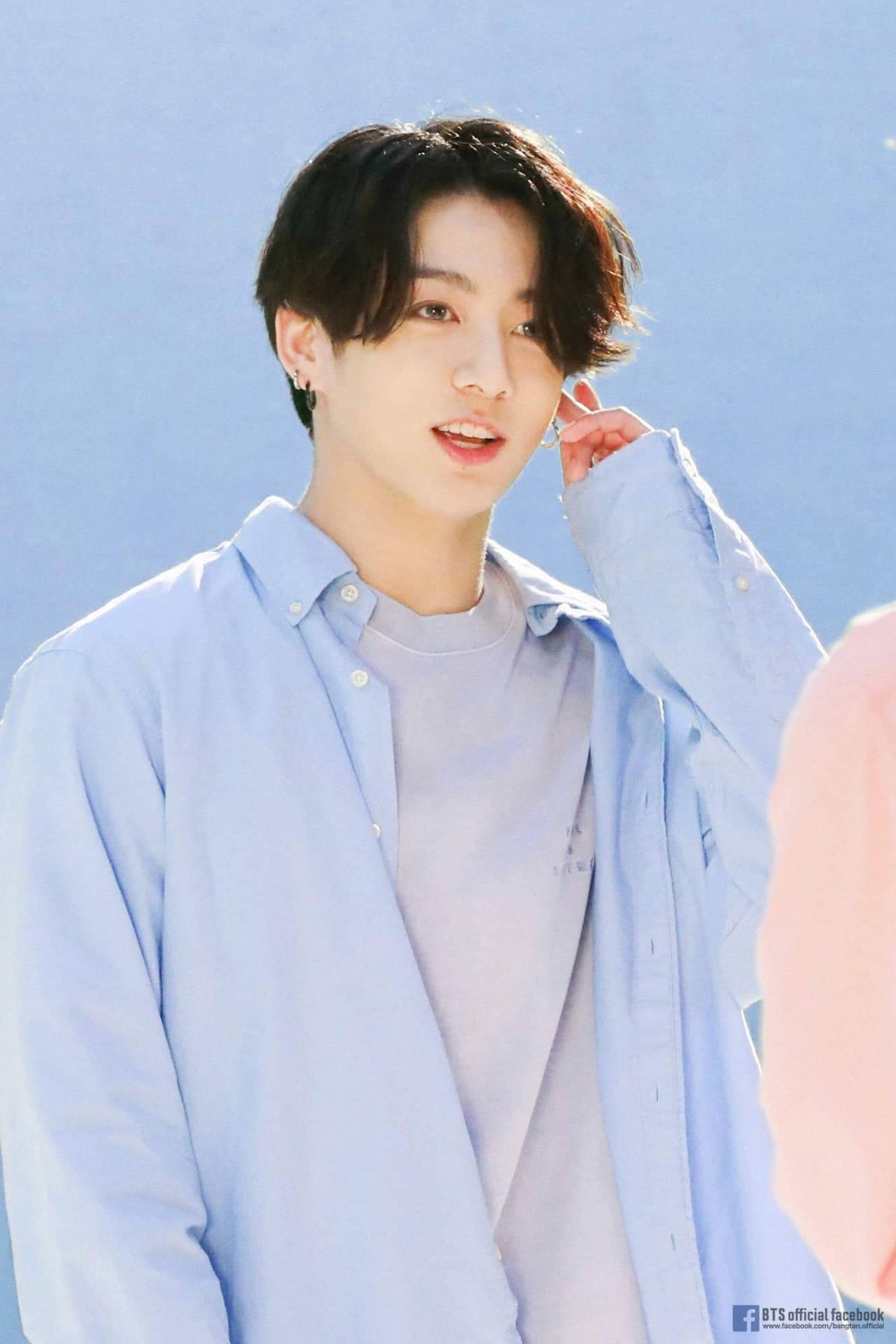 1280x1920 Download Bts Jung Kook Cute Baby Blue Wallpaper