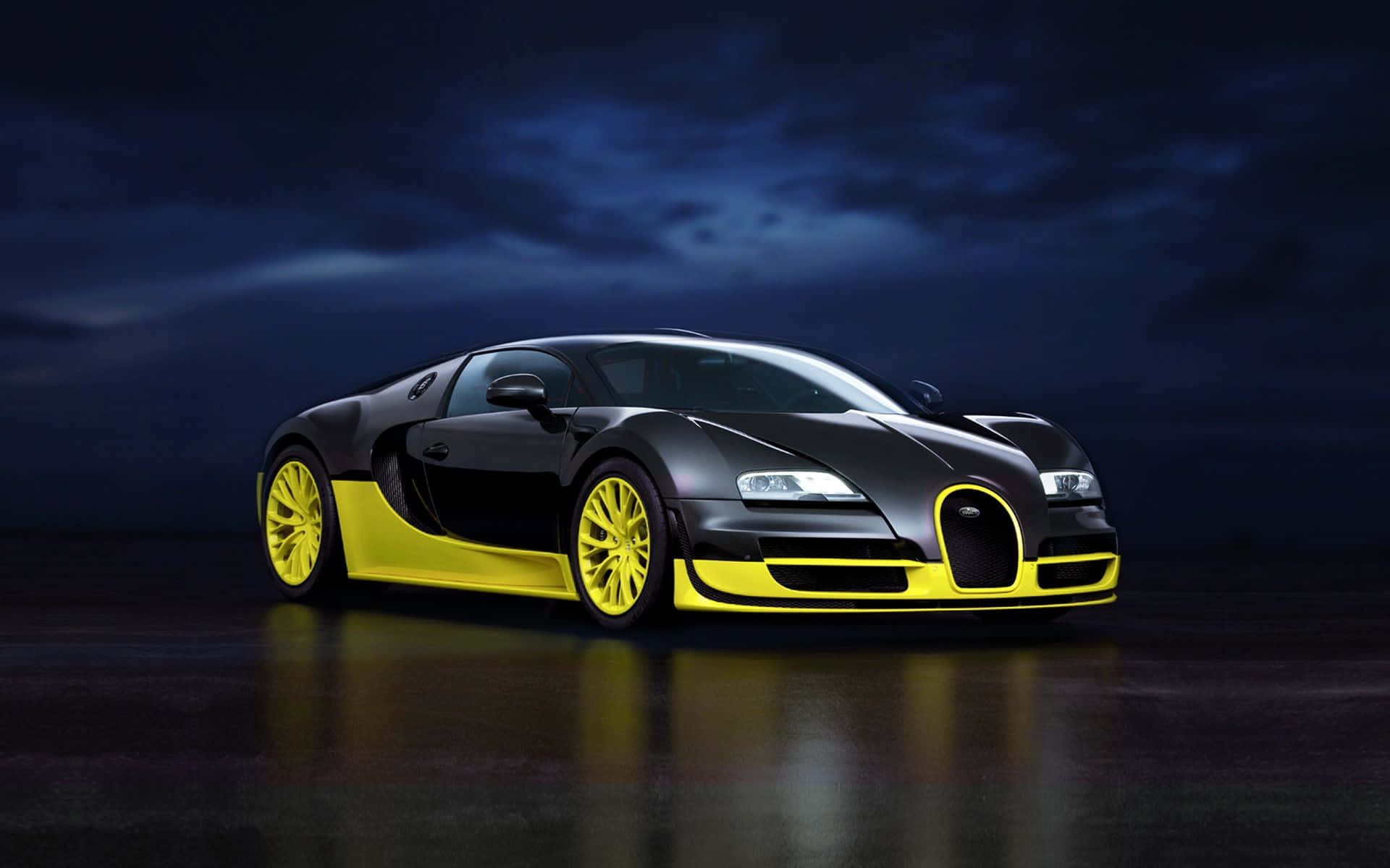 1920x1200 Download Best Bugatti Veyron Yellow Design Wallpaper