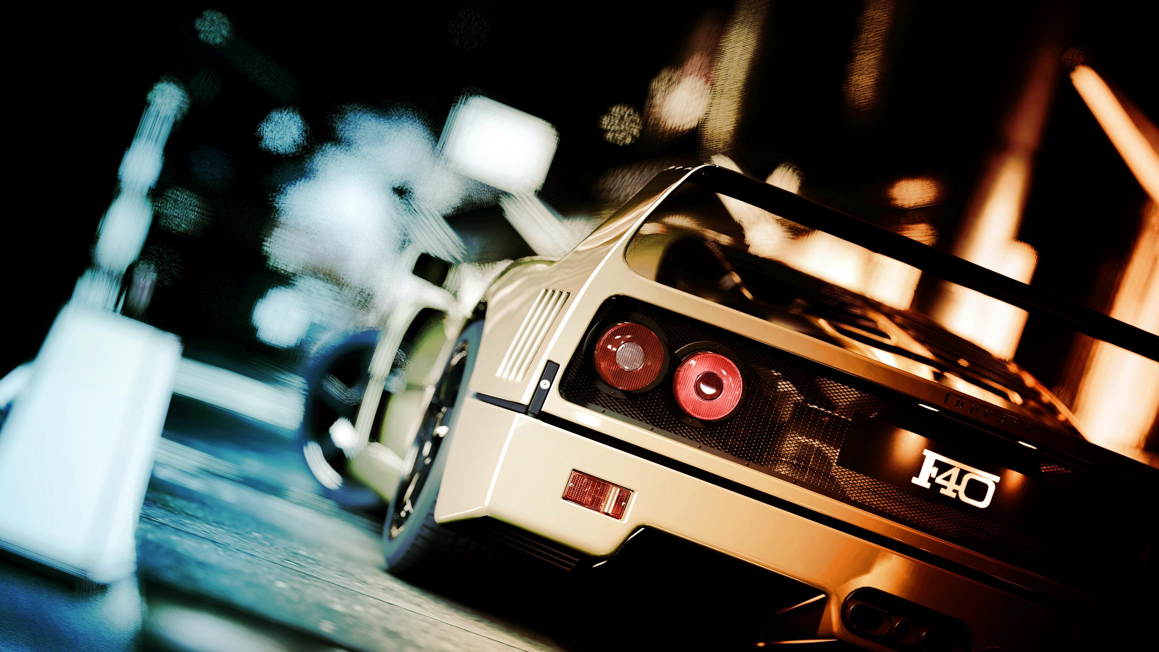 3840x2160 Gran Turismo Ferrari F40 Wallpaper HD / Desktop and Mobile Background