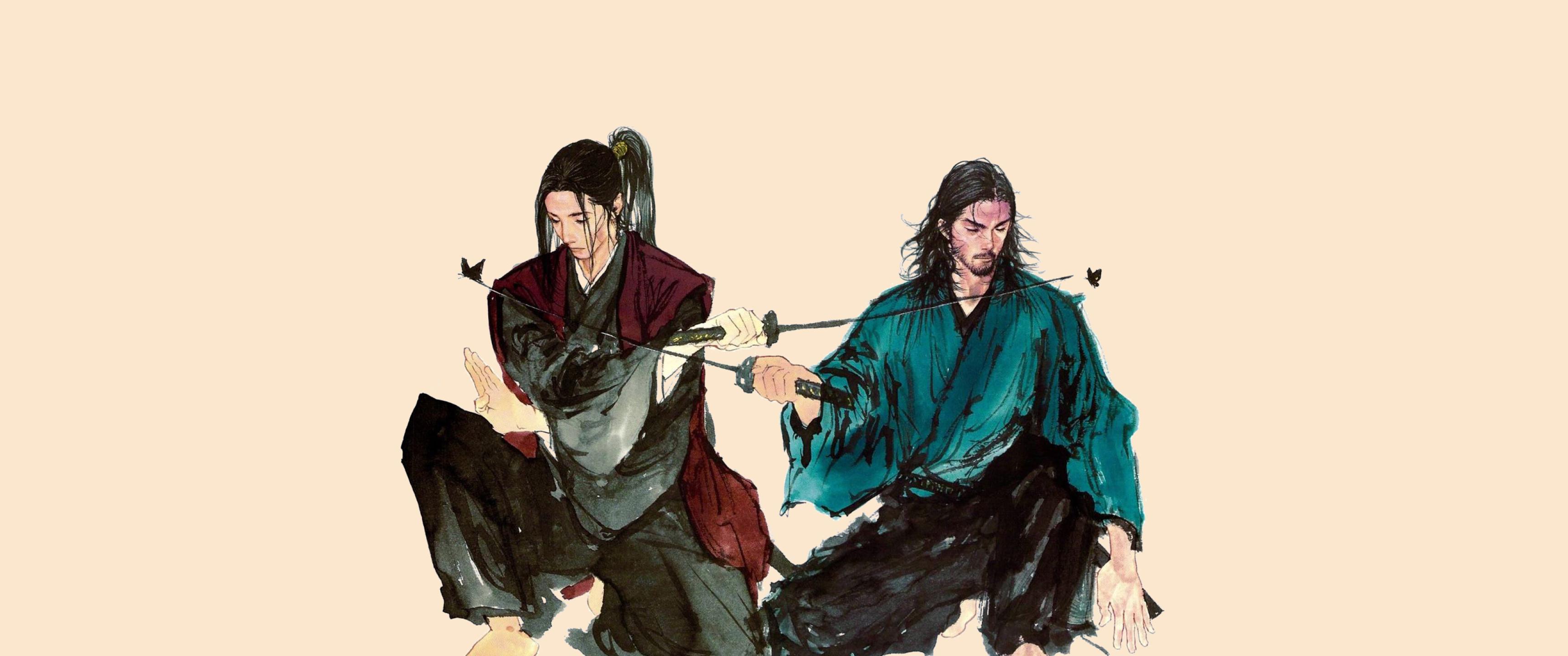 3440x1440 Samurai Miyamoto Musashi Sasaki Kojirou 3440x1440 Resolution Wallpaper, HD Anime 4K Wallpaper, Image, Photo and Background