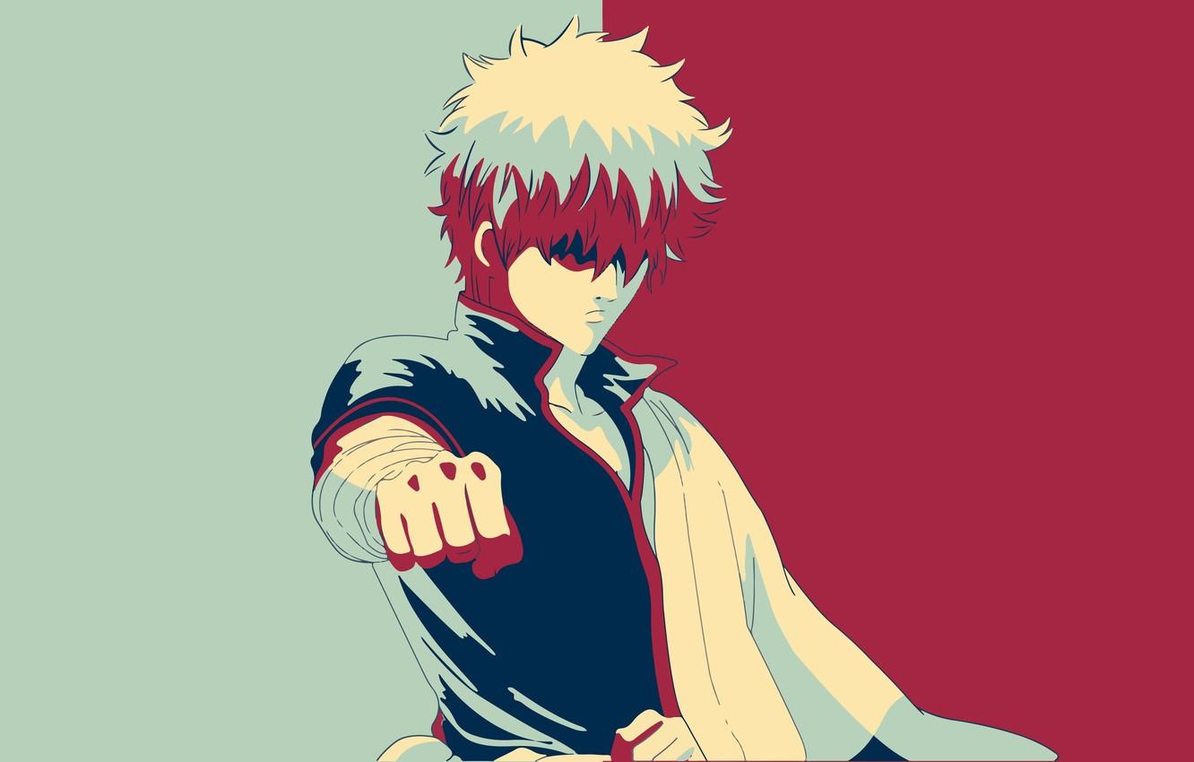 1332x850 Wallpaper anime, samurai, manga, Gintama, kimono, japonese image for desktop, section минимализм