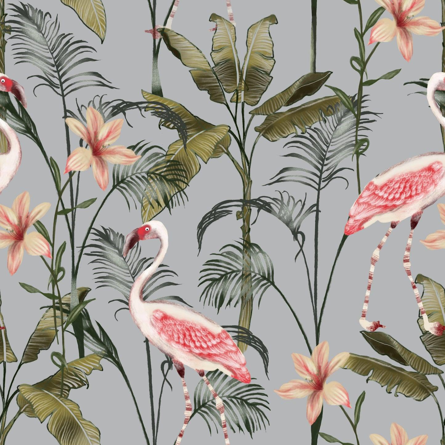 1445x1445 Flamingo Wallpaper, Pink & Tropical, Good for Apartments, Removable