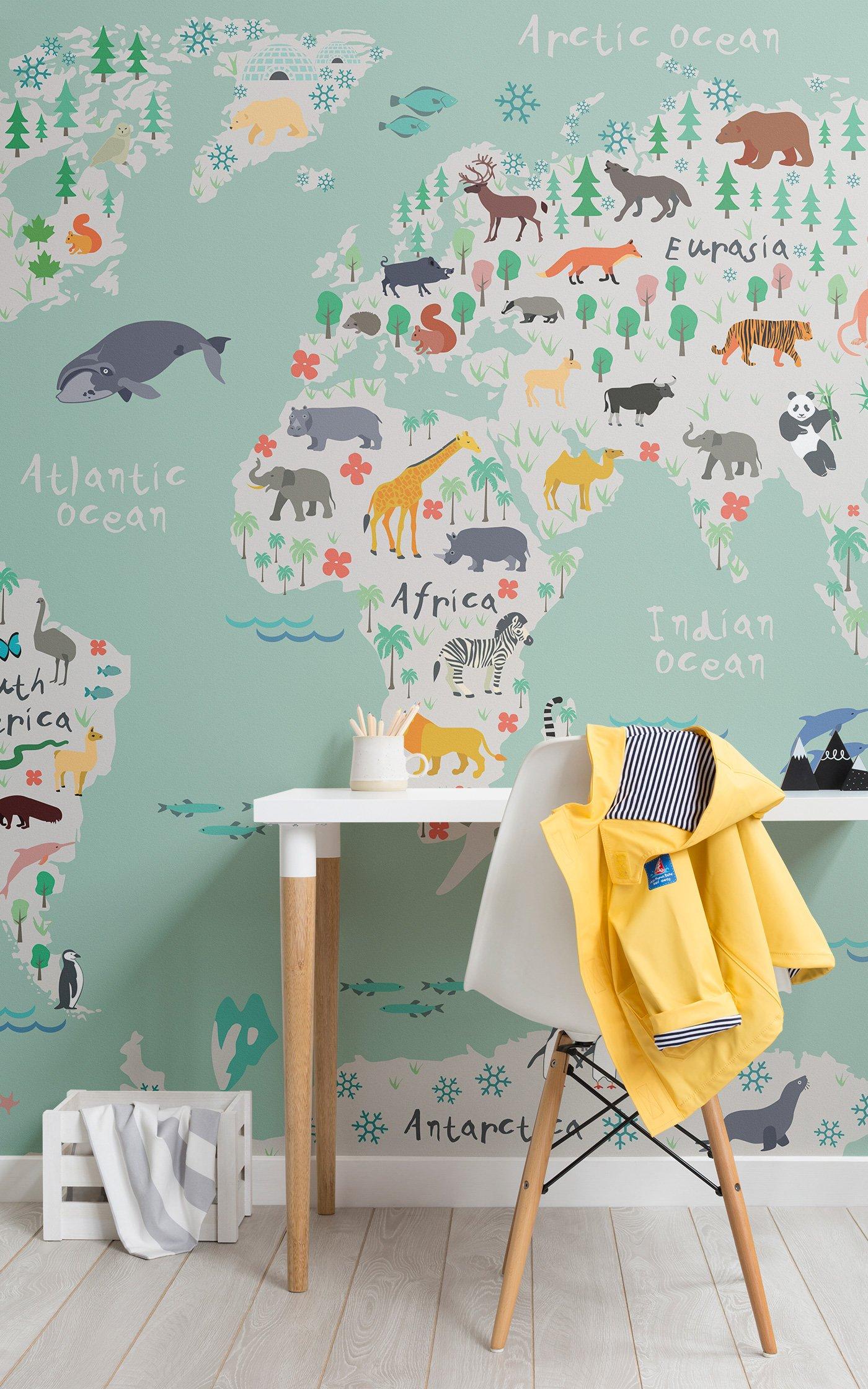 1400x2240 Educational Wallpaper Ideas For A Kids Bedroom