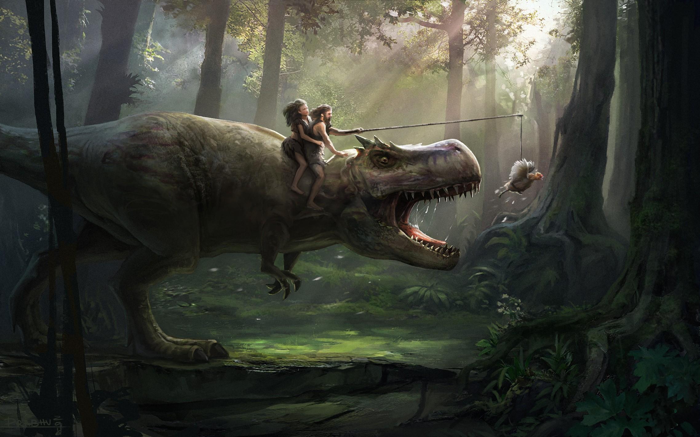 2276x1422 T Rex, Prehistoric, Humor Gallery HD Wallpaper