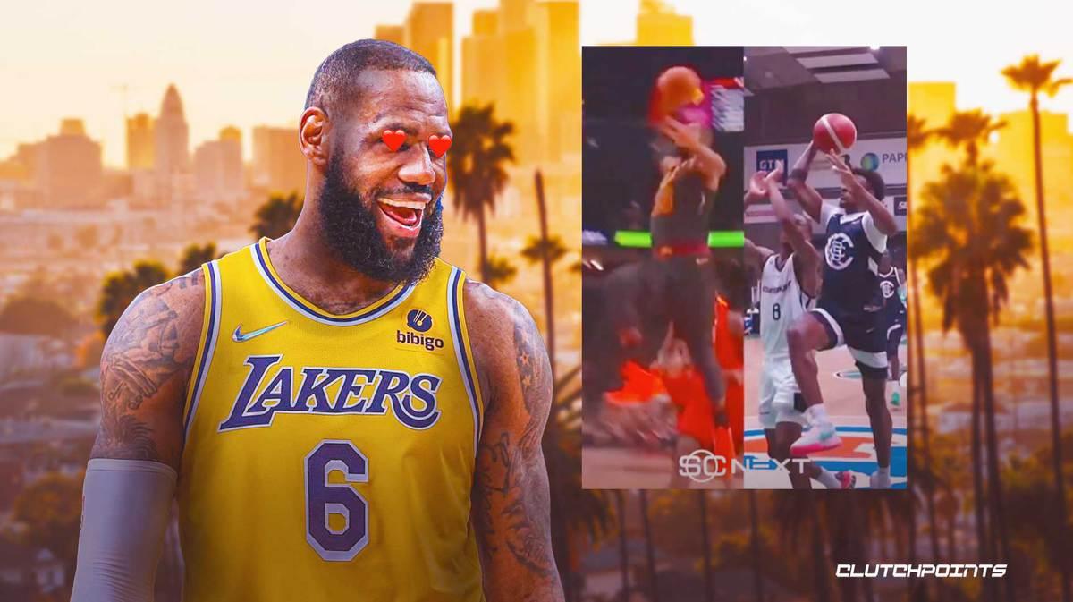 1200x673 Bronny James' poster dunk is eerily similar to a LeBron James slam