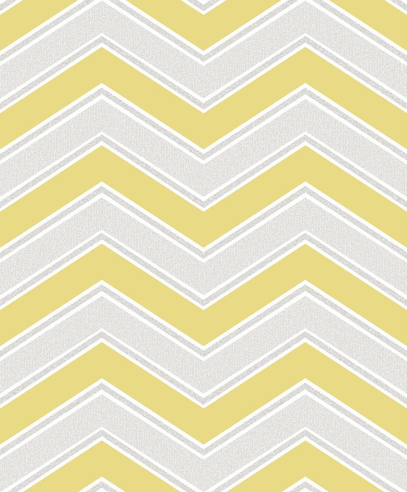 829x1000 Coloroll CWV 56.4 Sq Ft Yellow Vinyl Chevron Unpasted Paste The Paper Wallpaper At