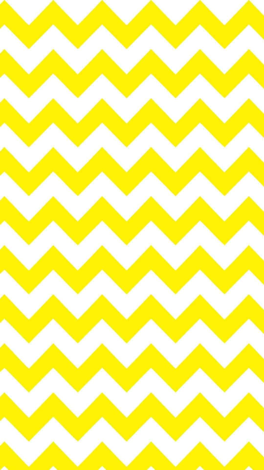 1080x1920 Yellow and White Chevron iPhone 6 Plus Wallpaper