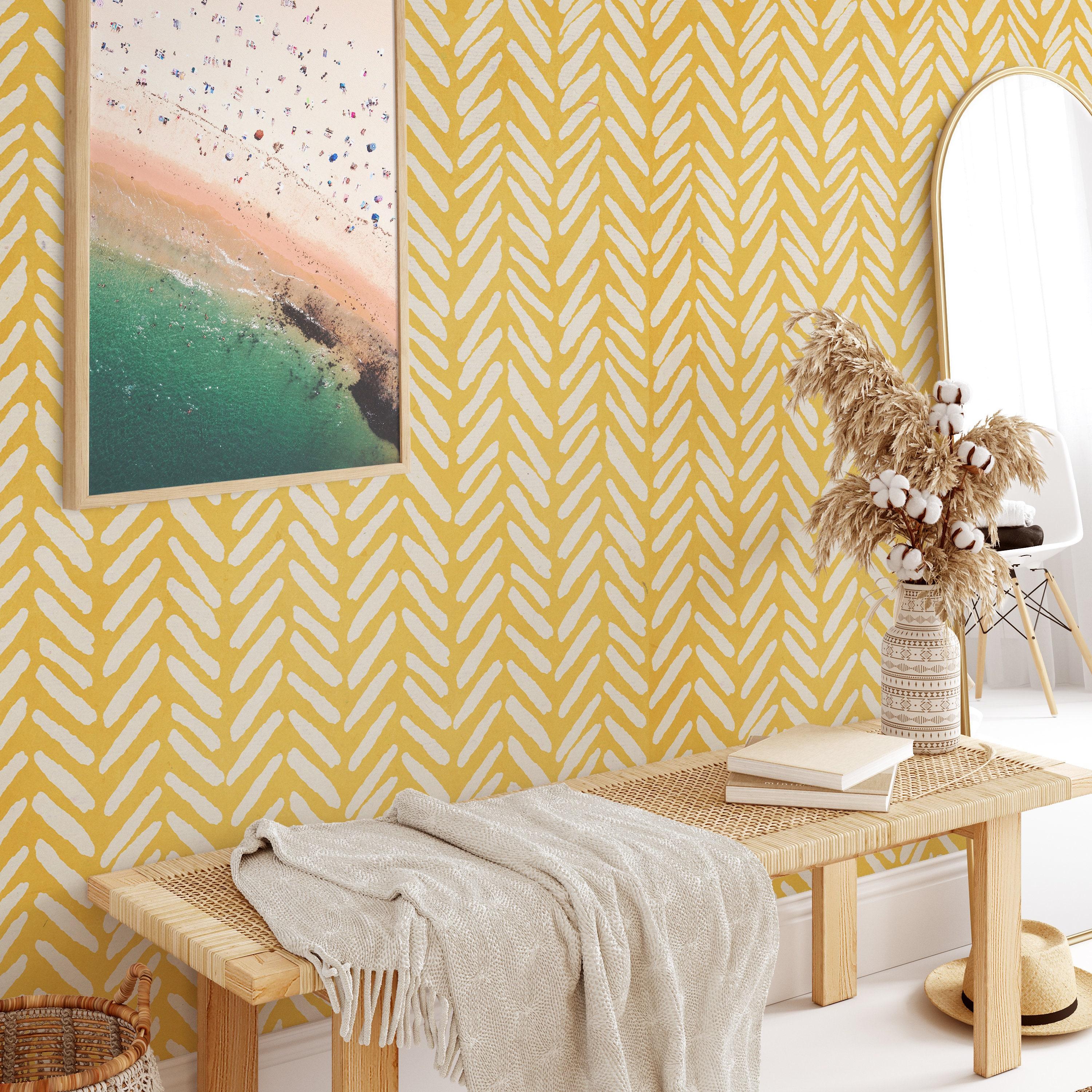 3000x3000 Yellow Herringbone Pastel Wallpaper