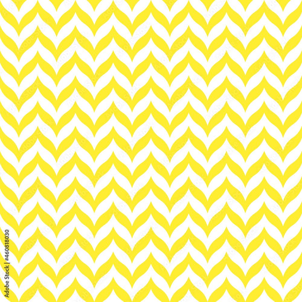 1000x1000 White Seamless Pattern With Yellow Chevron. Minimalist And Childish Design For Fabric, Textile, Wallpaper, Bedding, Swaddles Toys Or Gender Neutral Apparel. Stock Vector