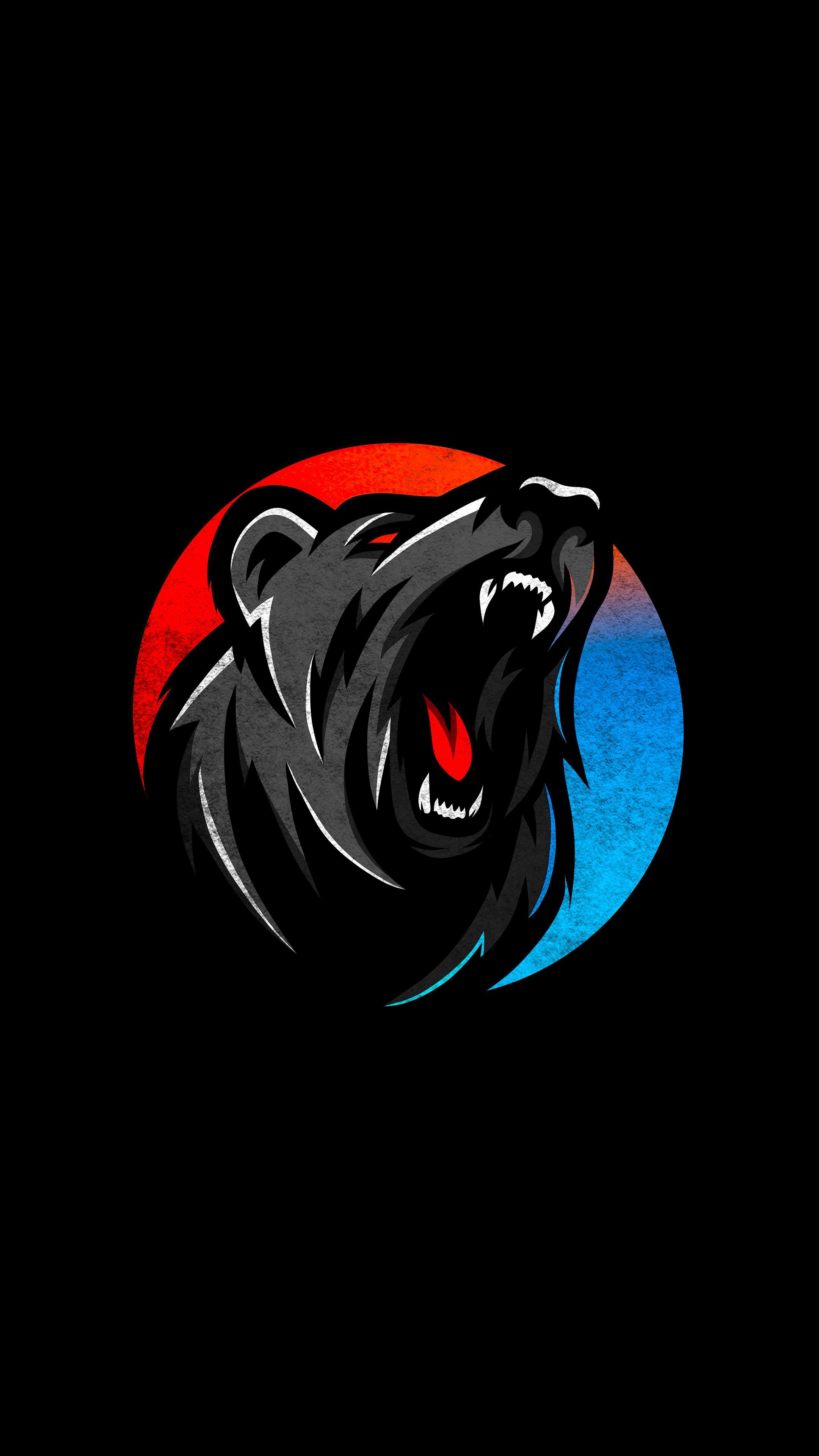 2160x3840 bear, dark, black, artist, artwork, digital art, hd, 4k Gallery HD Wallpaper