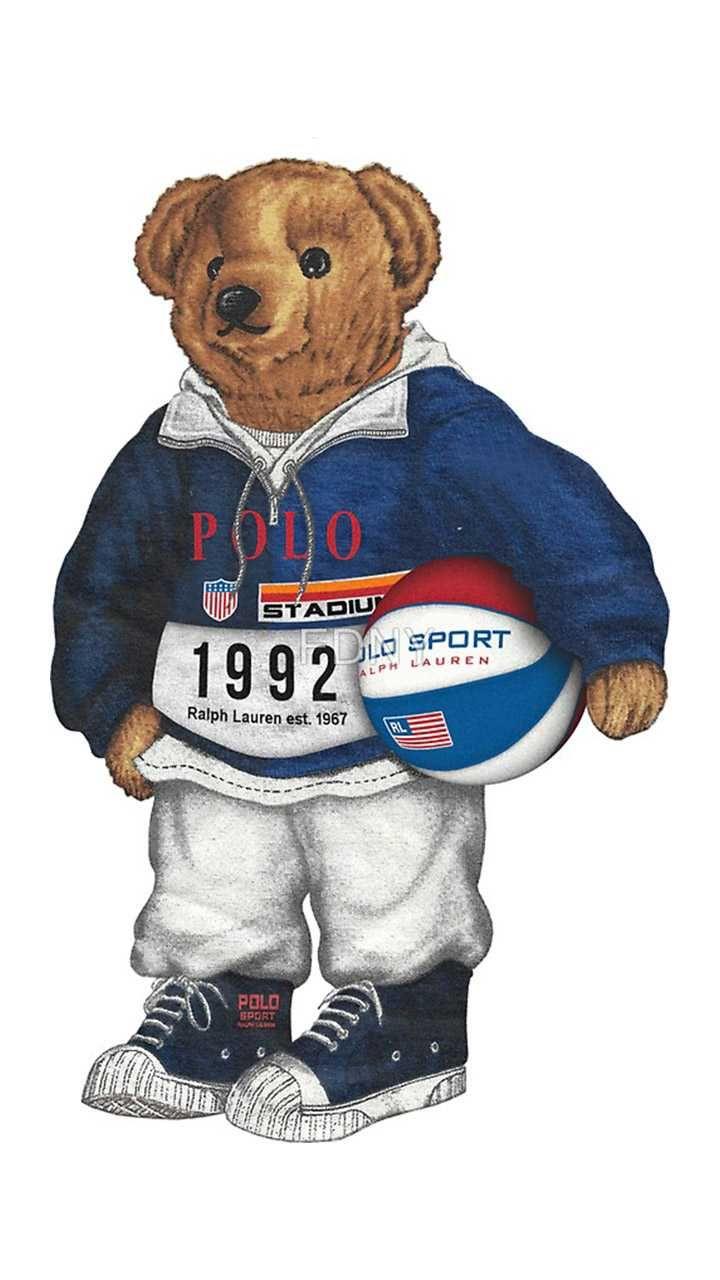 720x1280 Polo Bear Wallpaper Discover more Bear, Polo Bear, Ralph Lauren, Teddy Bear wallpaper.. Teddy bear wallpaper, Bear wallpaper, Teddy bear tattoos