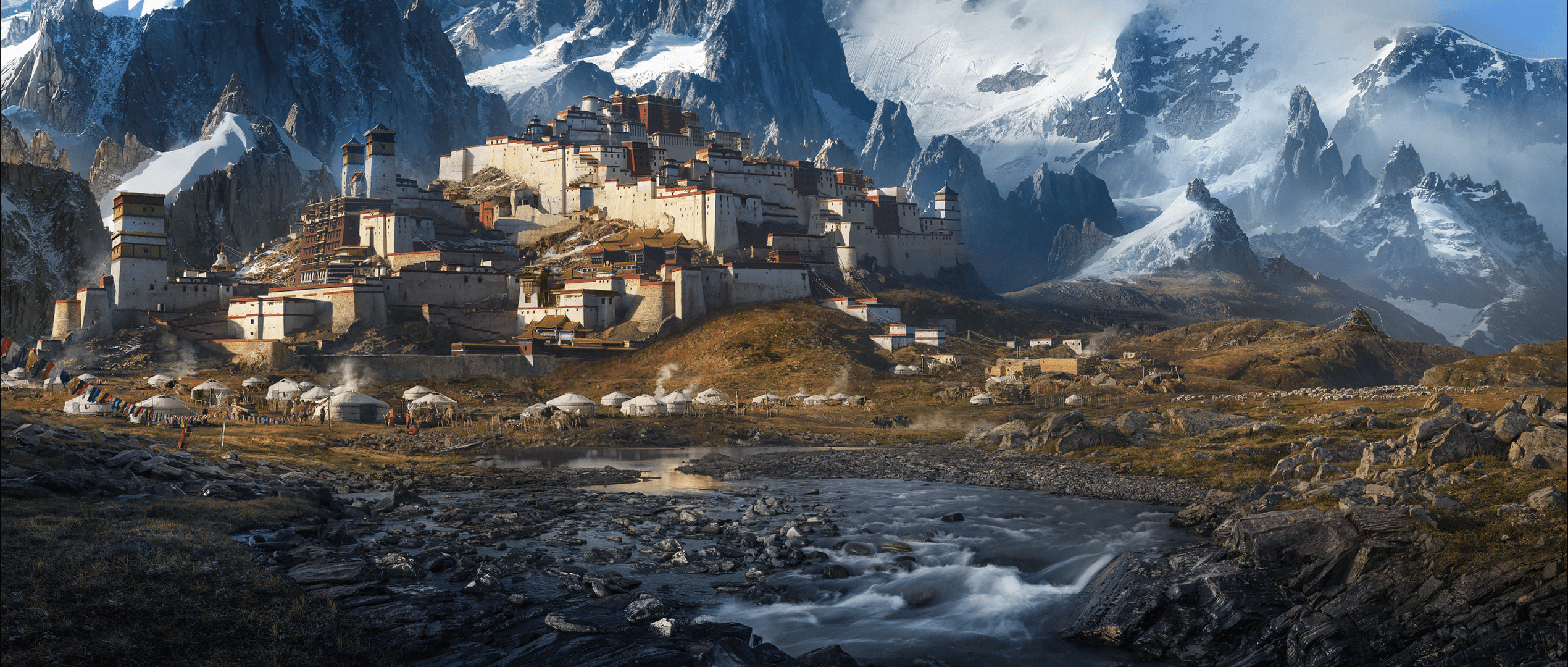 2540x1080 Tibet Nepál. Tibet, HD