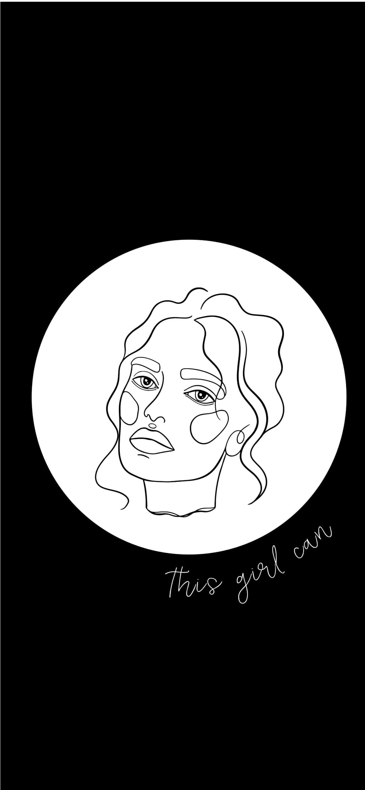 1183x2560 Stunning Line Art Girl iPhone Wallpaper and Wall Art You Need To Get!