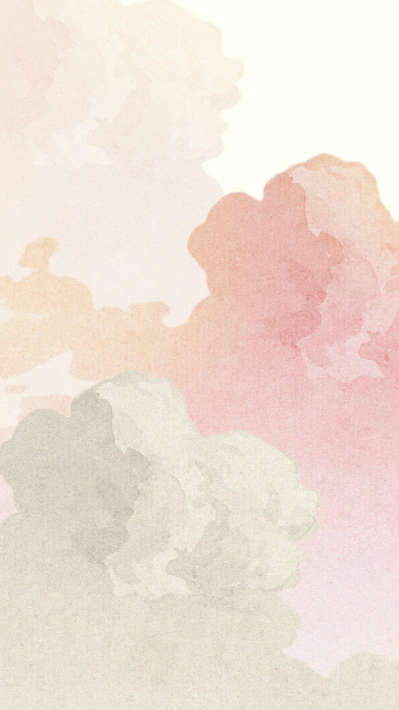 1300x2311 Pastel pink mobile wallpaper, abstract watercolor design. free image by rawpixel.com. Pastel background, Abstract watercolor, Watercolor sky