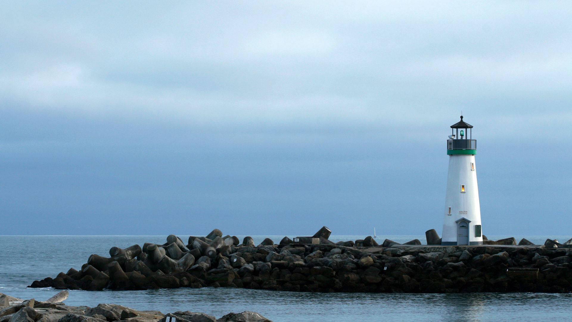 1920x1080 Download Country Rock Beach Lighthouse Wallpaper