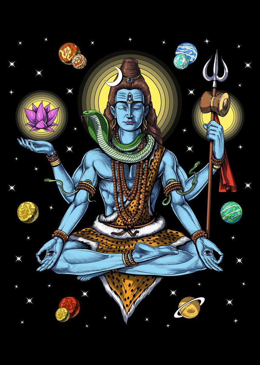 857x1200 Lord Shiva Meditation' Poster